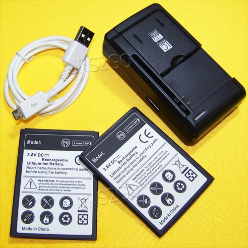 2X 2400mAh Li-ion Universal External USB Charger Cable - Compatible with Boost Mobile ZTE Prestige N9132 | Portable Power Bank for Travel, Camping & Emergency Backup