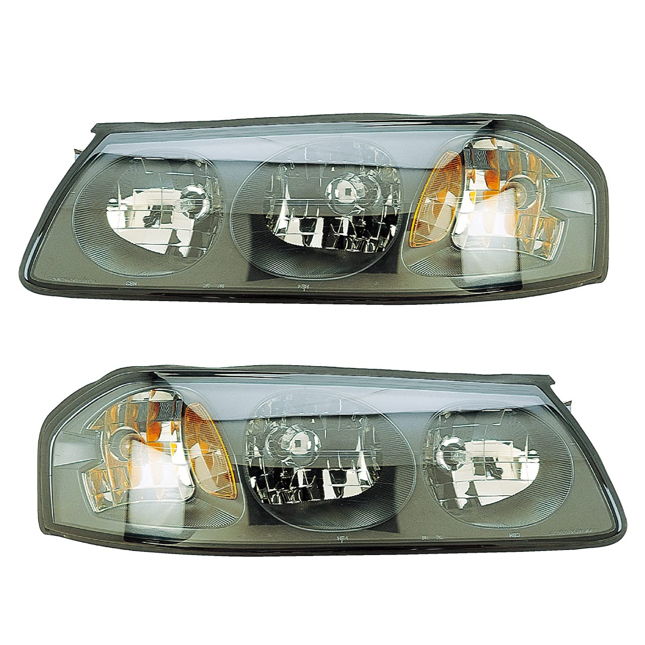 2000-2004 Chevy Impala Headlights Pair - Driver & Passenger Side Replacement Lamps | Durable LED/ Halogen Options for Night Driving & Foggy Conditions