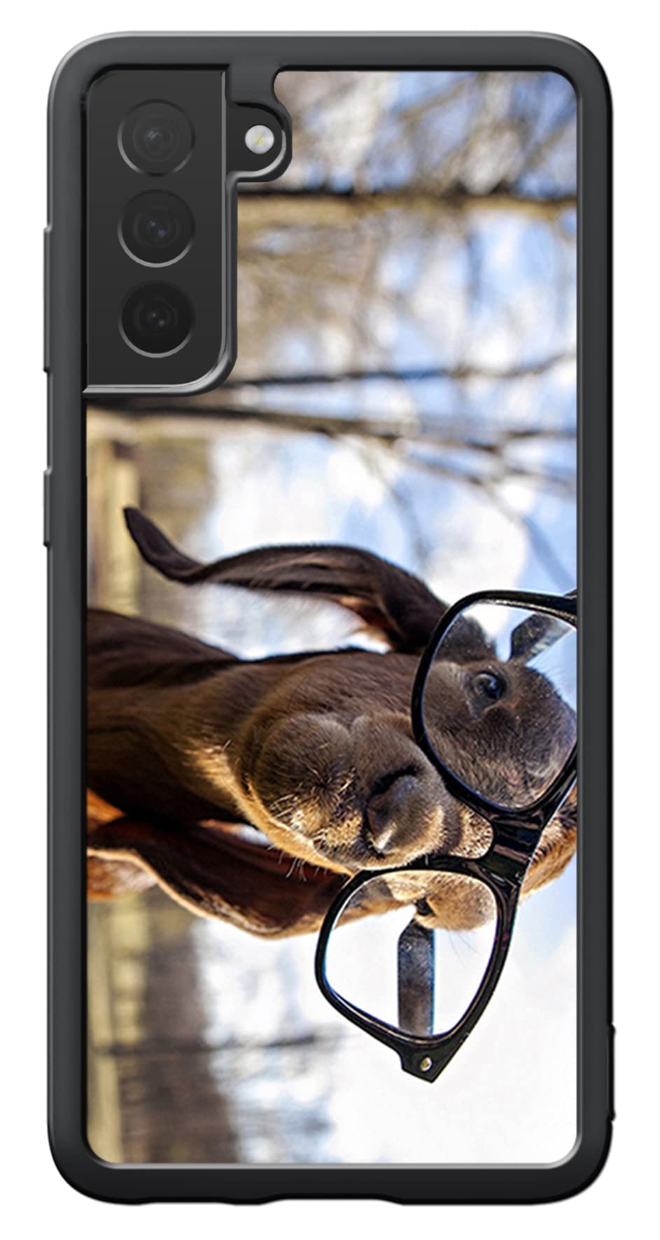 Samsung Galaxy S22 Case - Shockproof TPU Phone Cover with Stylish Goat & Glasses Design - Perfect for Daily Use, Work & Travel Protection