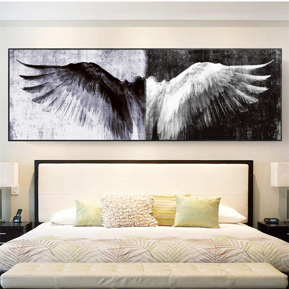 5D Full Drill Diamond Painting Kits for Adults & Kids - Angel Wings DIY Art with Gemstones, 27.5x78.7 Inch Large Canvas for Home Wall Decor | Perfect for Stress Relief, Creative Gift & Family Bonding Activity