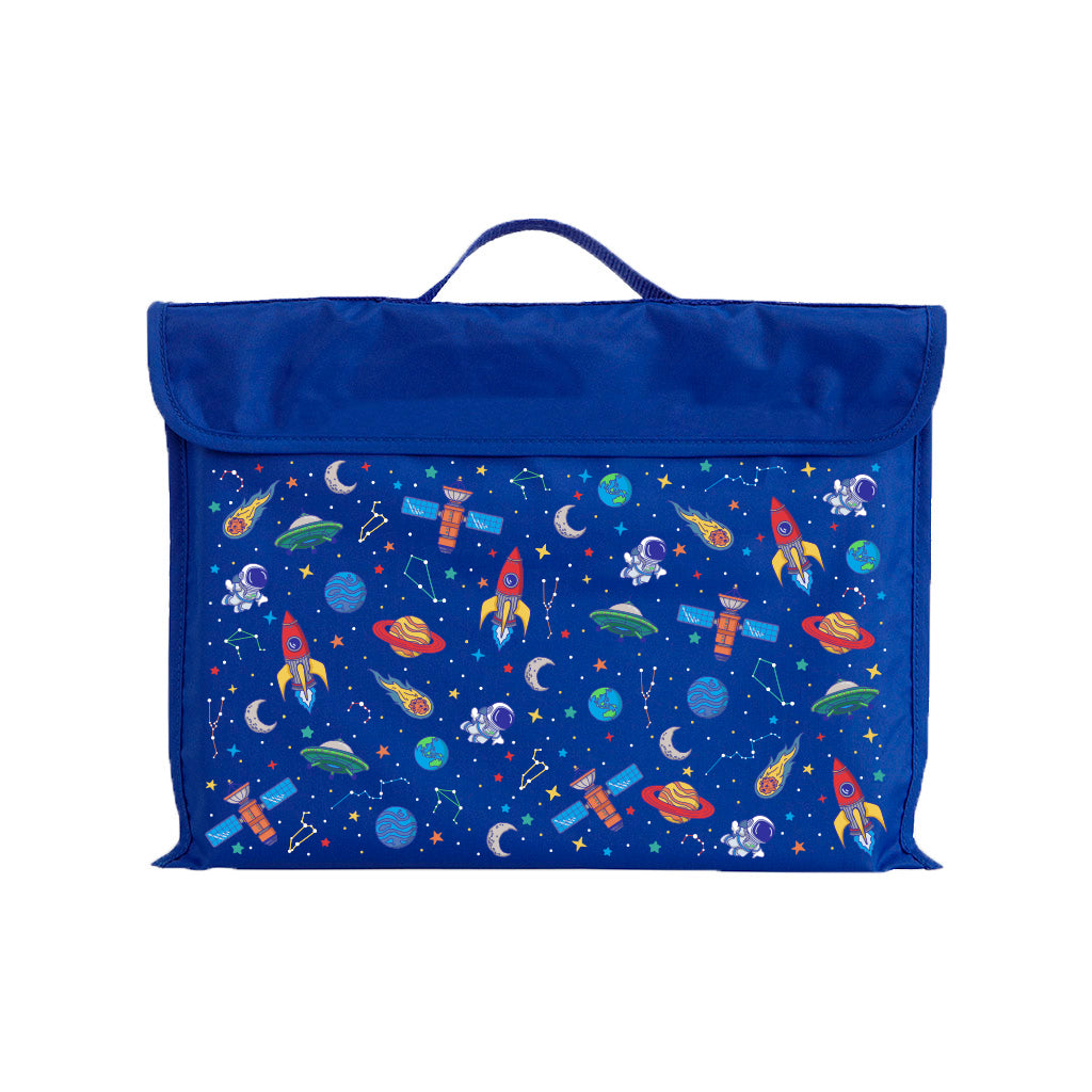 Eco-Friendly Galaxy Boy Library Book Bag - Reusable Tote for School, Shopping & Travel - Sustainable Cotton Canvas Book Tote with Pockets