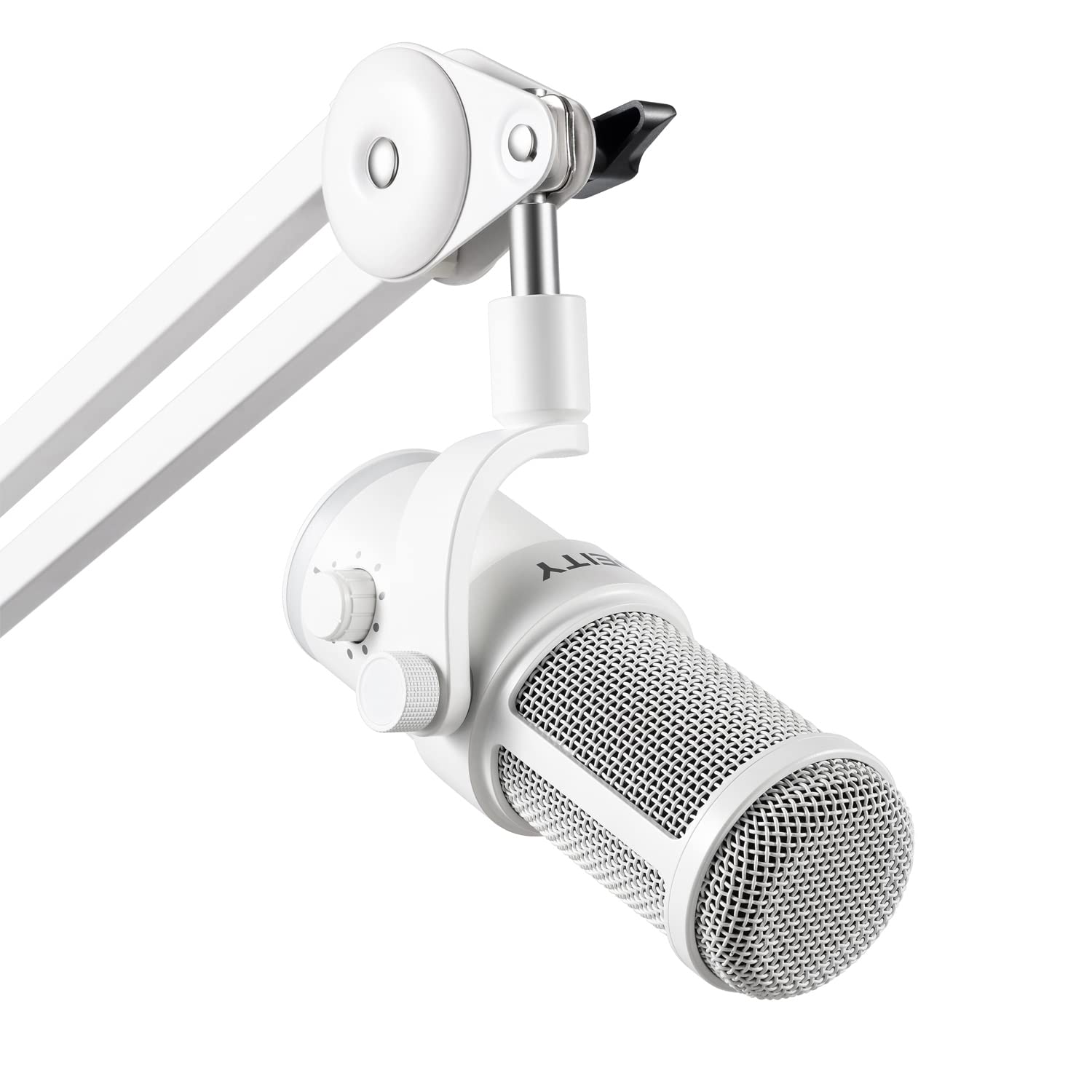 Deity VO-7U USB Dynamic Podcast Microphone with RGB Lighting - Professional Boom Arm Kit for Streaming, Gaming & YouTube (White) | Perfect for Home Studios, Podcasting & Live Broadcasts