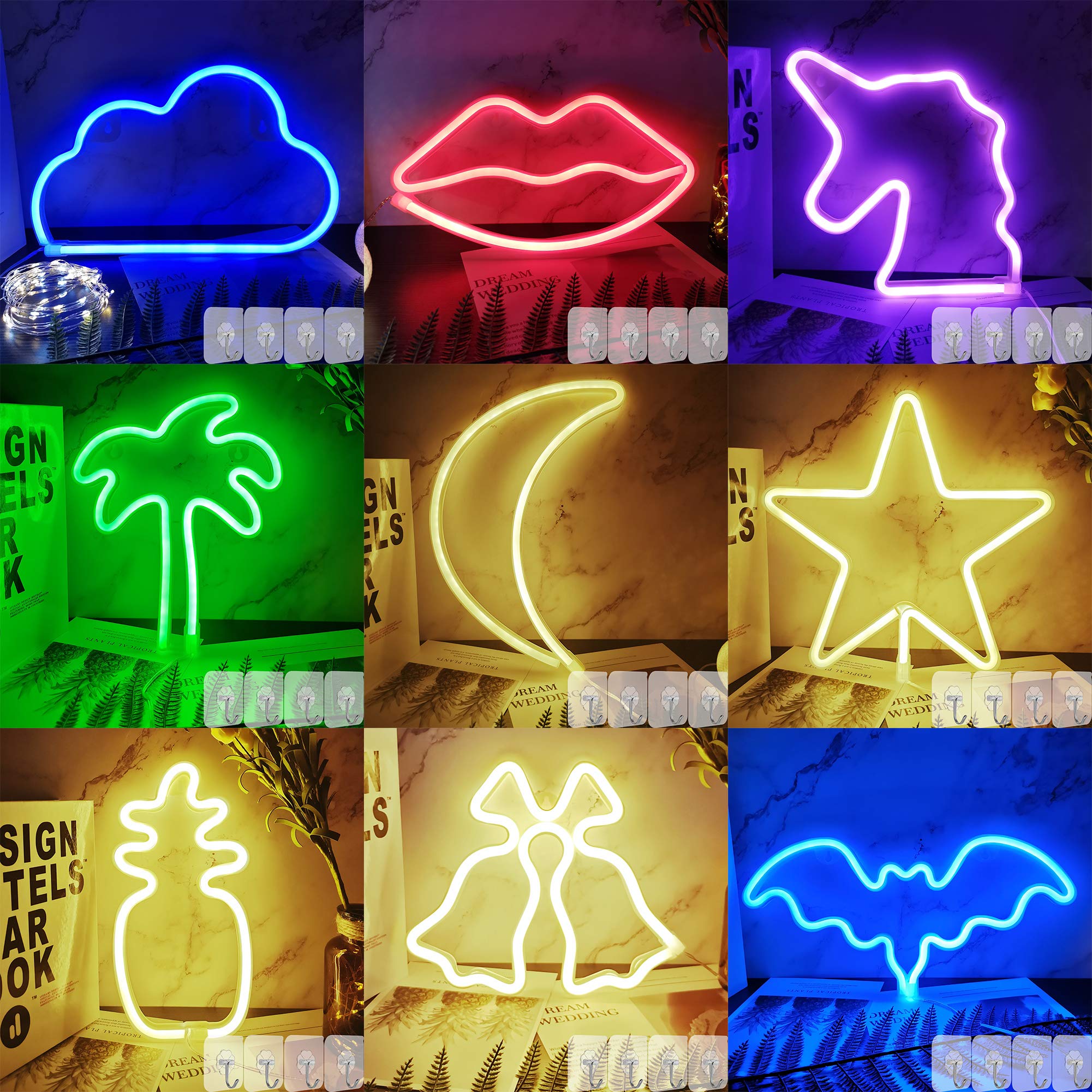YIVIYAR Pink Cat LED Neon Light Sign - Wall Decor for Bedroom, Night Light, Unique Gift for Girls (Christmas, Birthday Party) | Perfect for Home Decor, Teen Room & Party Atmosphere