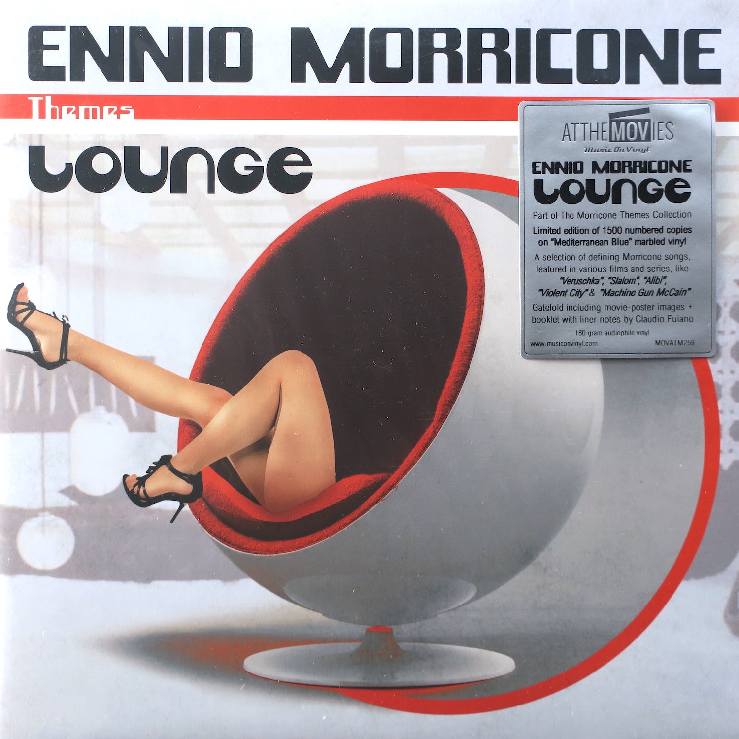 ENNIO MORRICONE 'Lounge' 180g Blue Vinyl 2LP Record - Limited Edition Soundtrack for Home Listening & Music Collectors