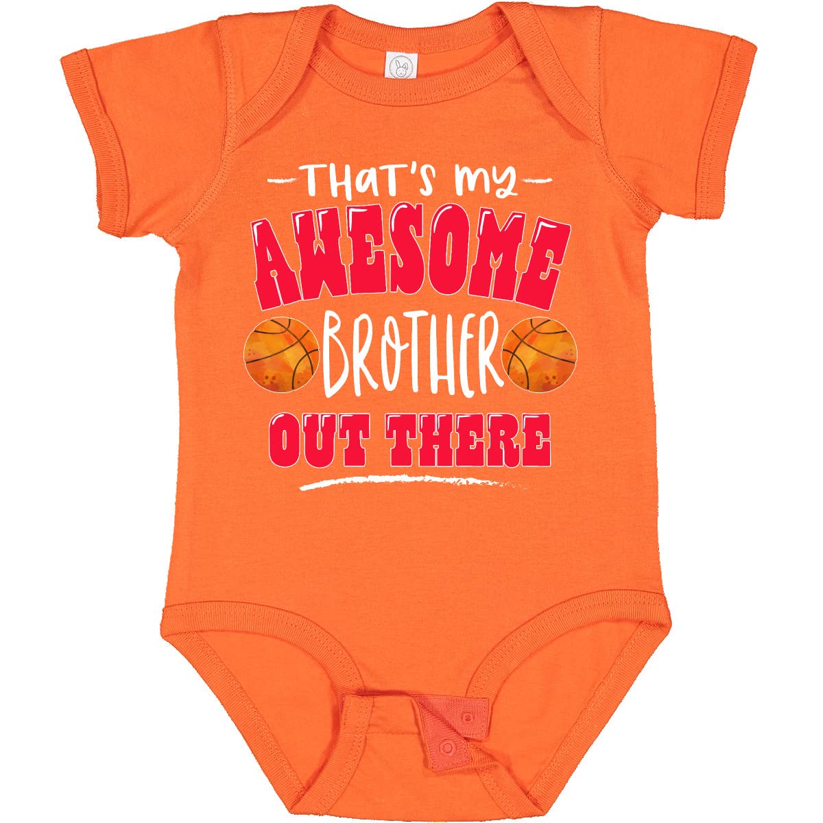 Inktastic Awesome Brother Basketball Baby Bodysuit - Perfect for Sibling Gifts