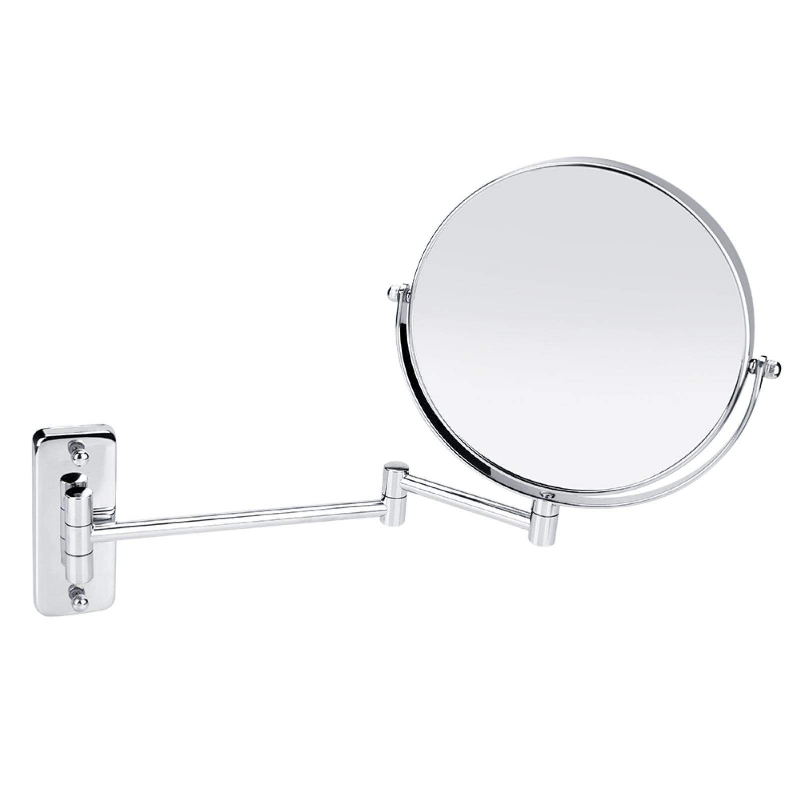 Fdit 8 Inch Wall-Mounted Makeup Mirror with Silent Silicone Rings - 360° Rotating Vanity Mirror for Women's Daily Makeup & Men's Shaving | Perfect for Bathroom, Bedroom Dressing Table and Salon Use