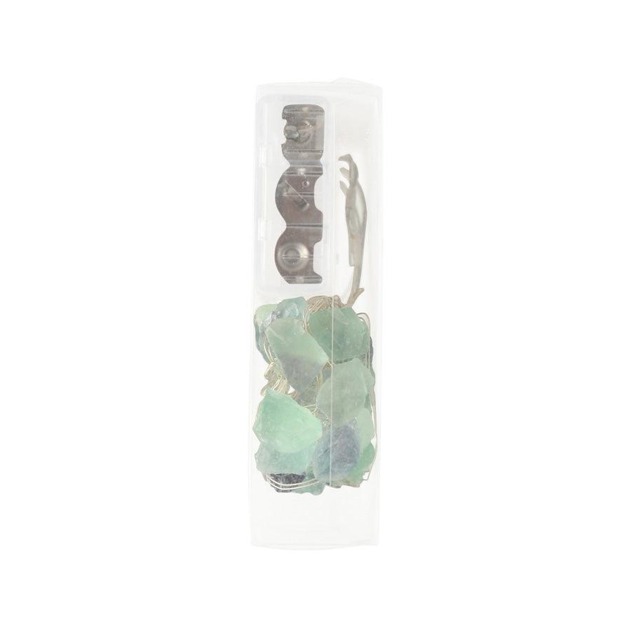 TRENDECOR 25 LED Natural Fluorite Crystal Fairy String Lights - Blue - Perfect for Bedroom Decor, Wedding Centerpieces & Holiday Party Lighting