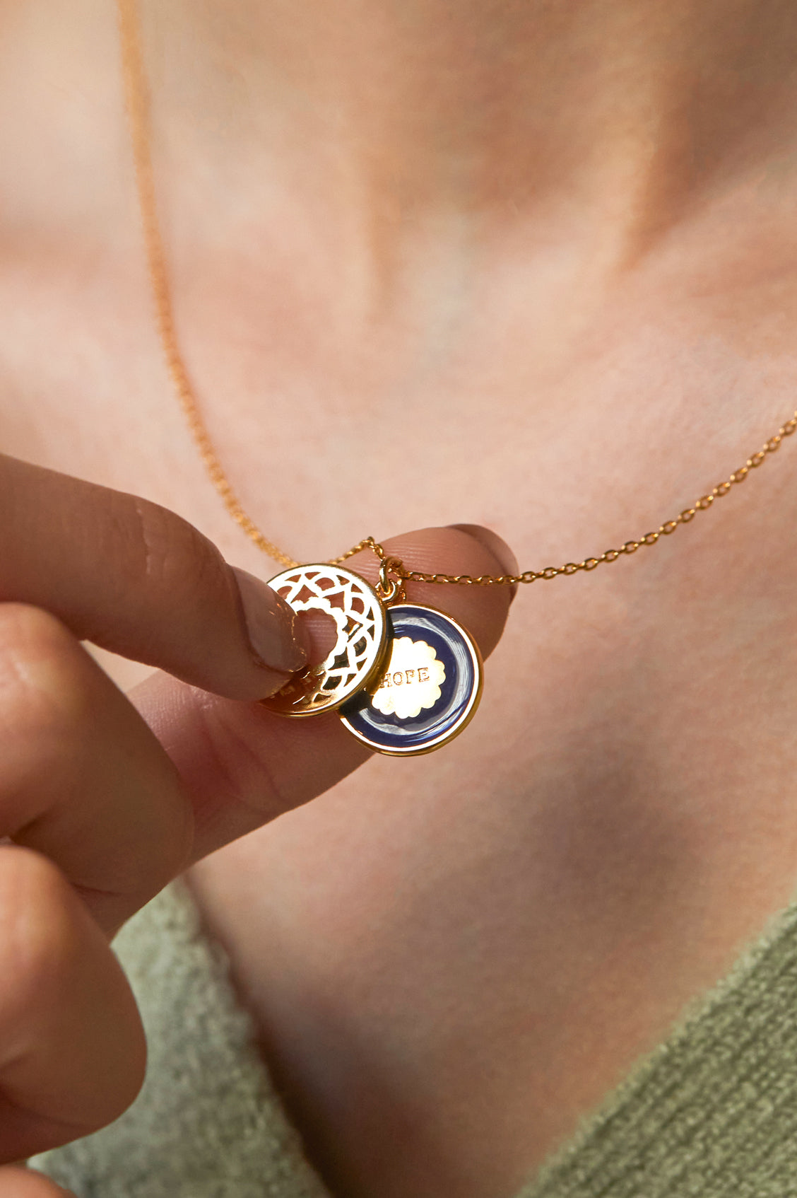 Hope Coin Pendant Necklace - Inspirational Jewelry Gift for Women - Perfect for Everyday Wear, Special Occasions & Meaningful Gifts
