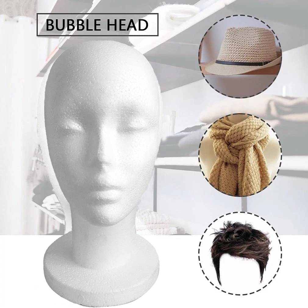 Eduuyvee Foam Mannequin Head for Display - Sunglasses, Eyeglasses, Hats, Caps & Headphones Holder - Perfect for Retail Stores, Boutiques & Fashion Displays