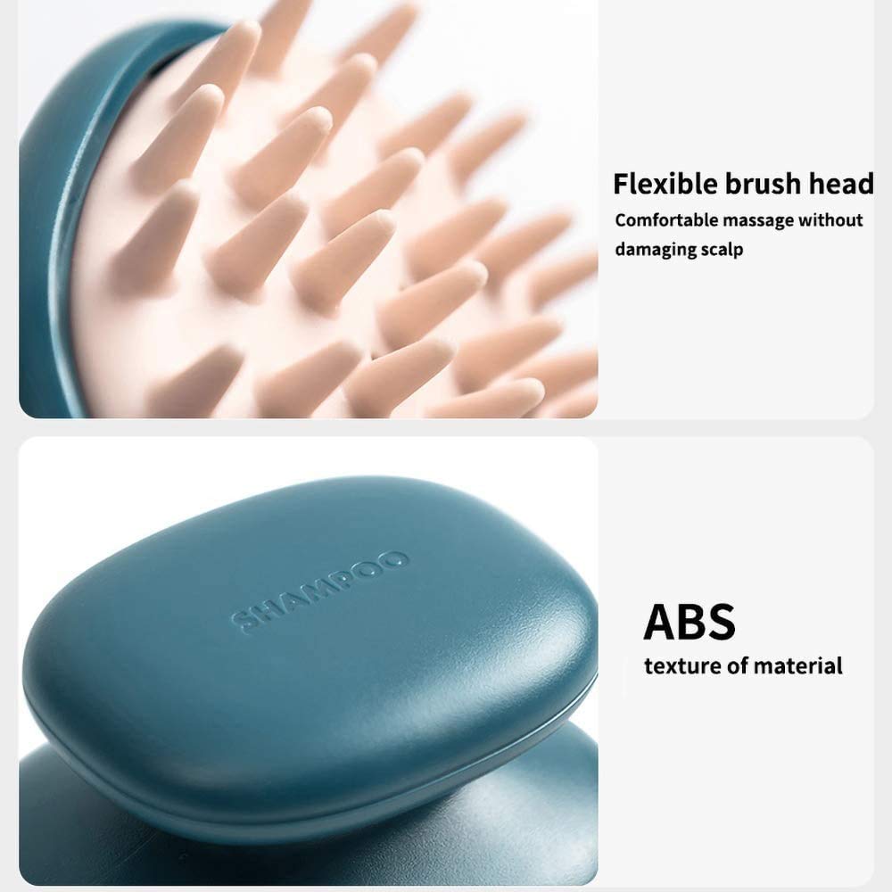 HEXONIQ® Soft Silicone Scalp Massage Shampoo Brush - Gentle Exfoliation for Dandruff Removal & Hair Growth Stimulation - Wet/Dry Hair Care for Women, Men & Pets - Relaxing Shower & Scalp Massager (Blue) - Perfect for Daily Hair Washing & Spa-Like Pampering at Home
