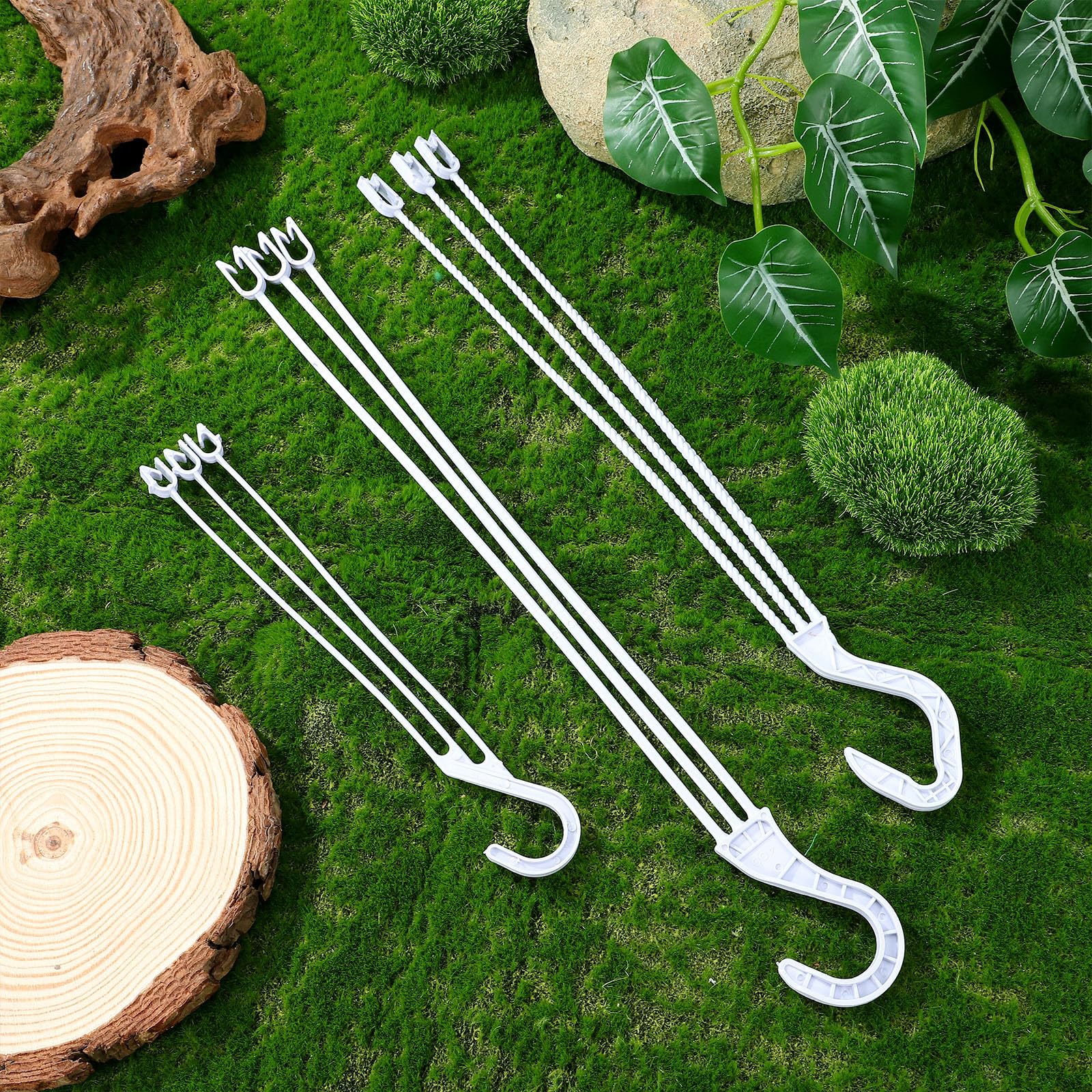 Happyyami 30pcs Plastic Hanging Basket Chains with Hooks - Heavy Duty Plant Hangers for Flower Pots, Wind Chimes, Lanterns & Bird Feeders - Perfect for Indoor/Outdoor Garden, Patio, Balcony Decor