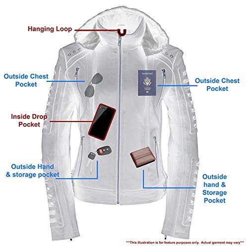 Milwaukee Leather Women's Premium Hooded Leather Jacket - Stylish Casual Outerwear for Everyday Wear | Perfect for Work, Travel & Outdoor Activities