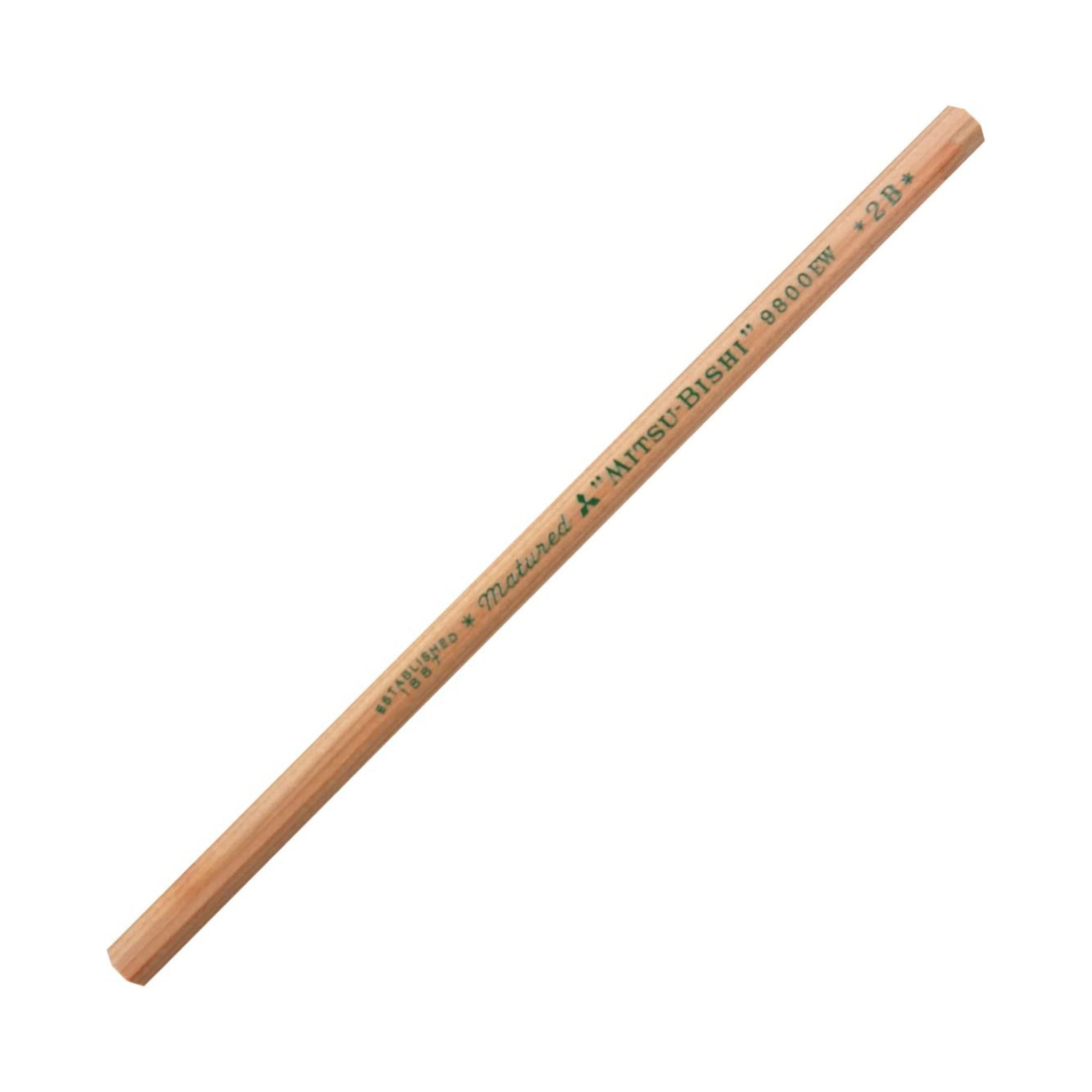 9800 EW Wooden Pencils - 1 Dozen Pack (12 Count) - Premium Quality Uni Mitsubishi Pencils for School, Office & Art Sketching - Smooth Writing & Durable Graphite Core