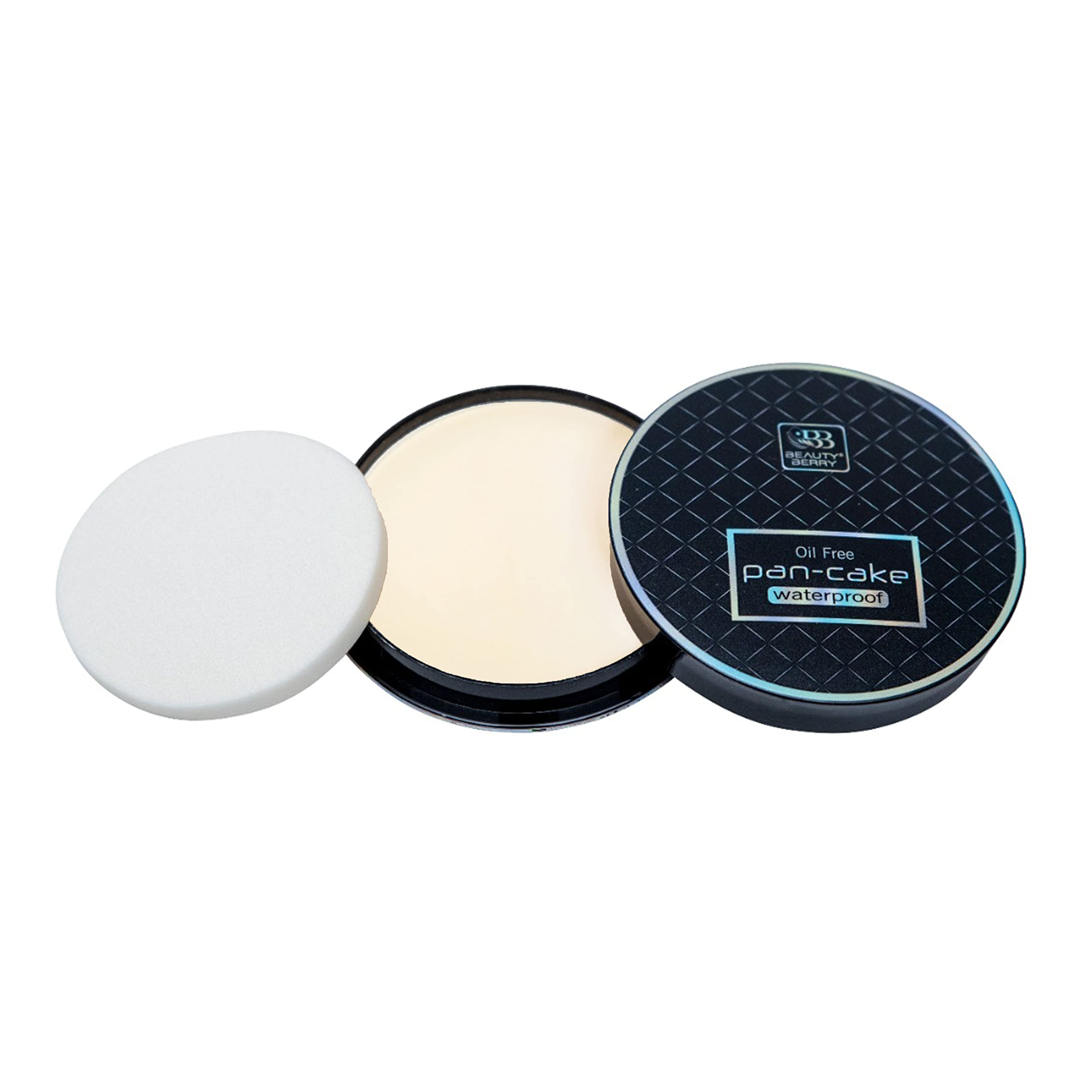 Beauty Berry Oil-Free Pancake Makeup - Waterproof Foundation for All-Day Wear (Shade 01) | Perfect for Oily Skin, Hot Weather & Long-Lasting Coverage