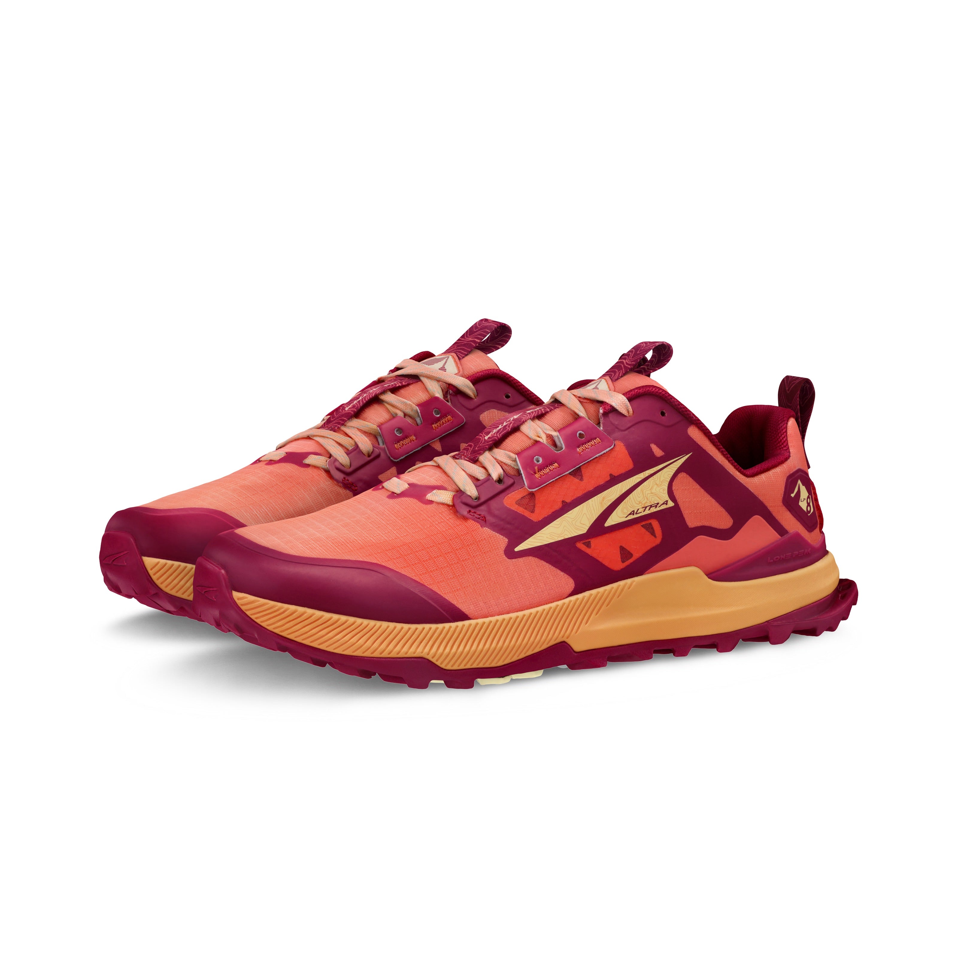 Altra Women's Lone Peak 8 Trail Running Shoes - Red | Lightweight Hiking & Outdoor Adventure Footwear for Women