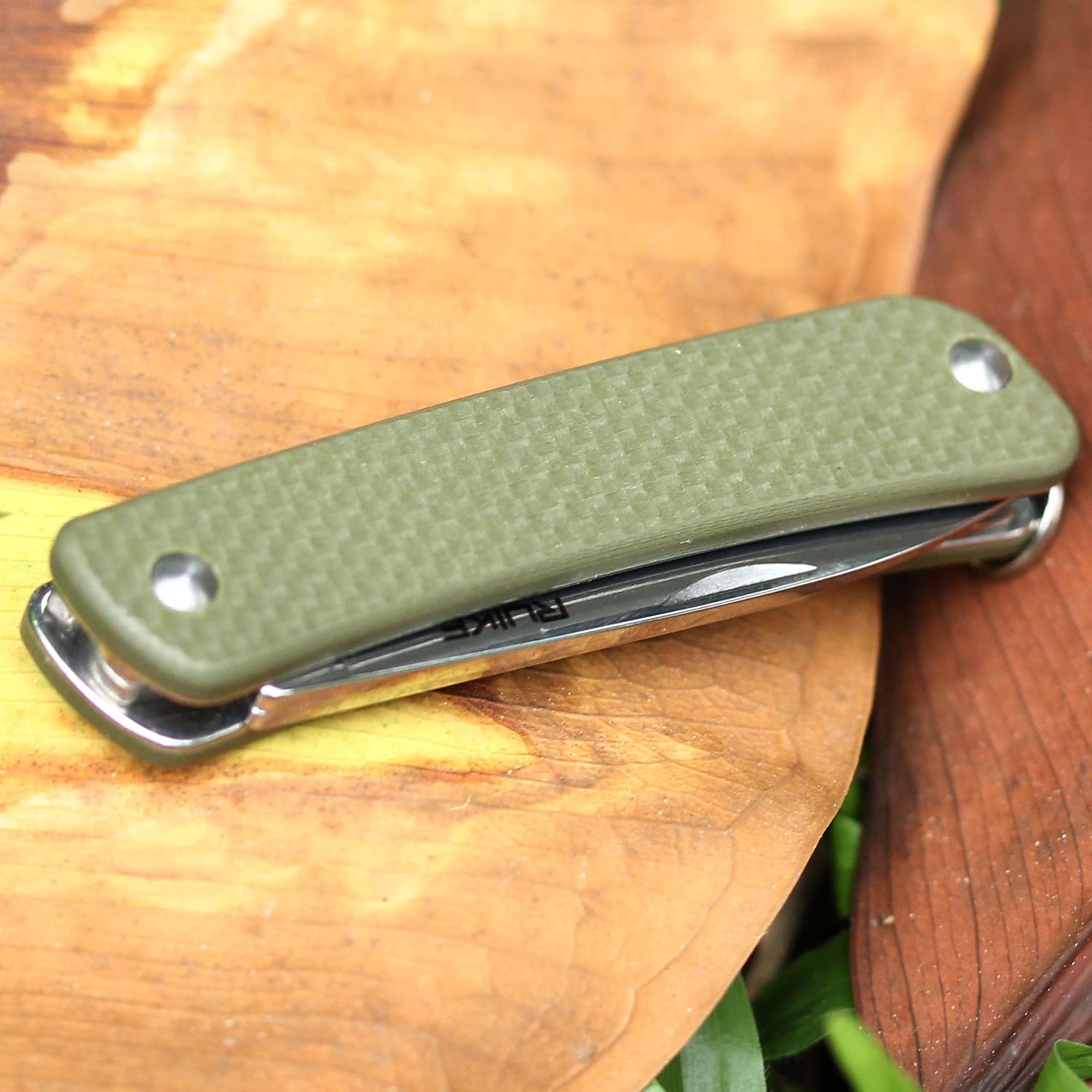 Ruike 5-in-1 Multitool Keychain Knife - 12C27 Steel Mini EDC Tactical Folding Pocket Knife with Scissors, Screwdriver & Bottle Opener - Perfect for Camping, Hiking & Outdoor Adventures