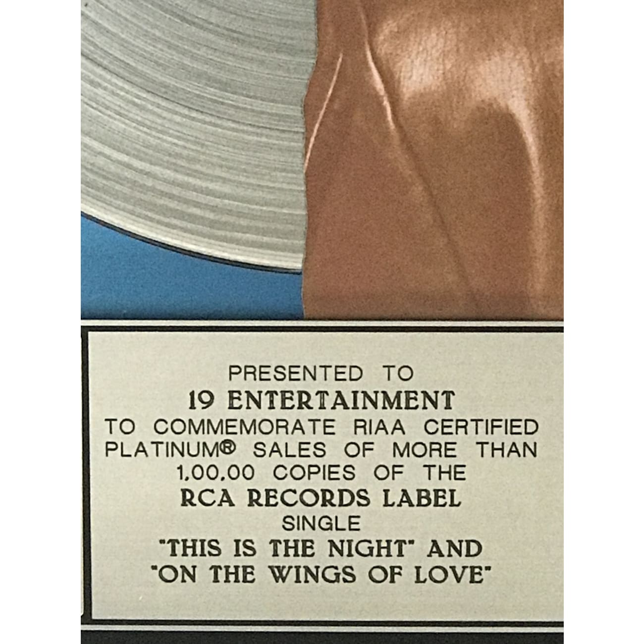 Clay Aiken This Is The Night RIAA Platinum Single Award - Official Music Collectible for Fans & Home Decor