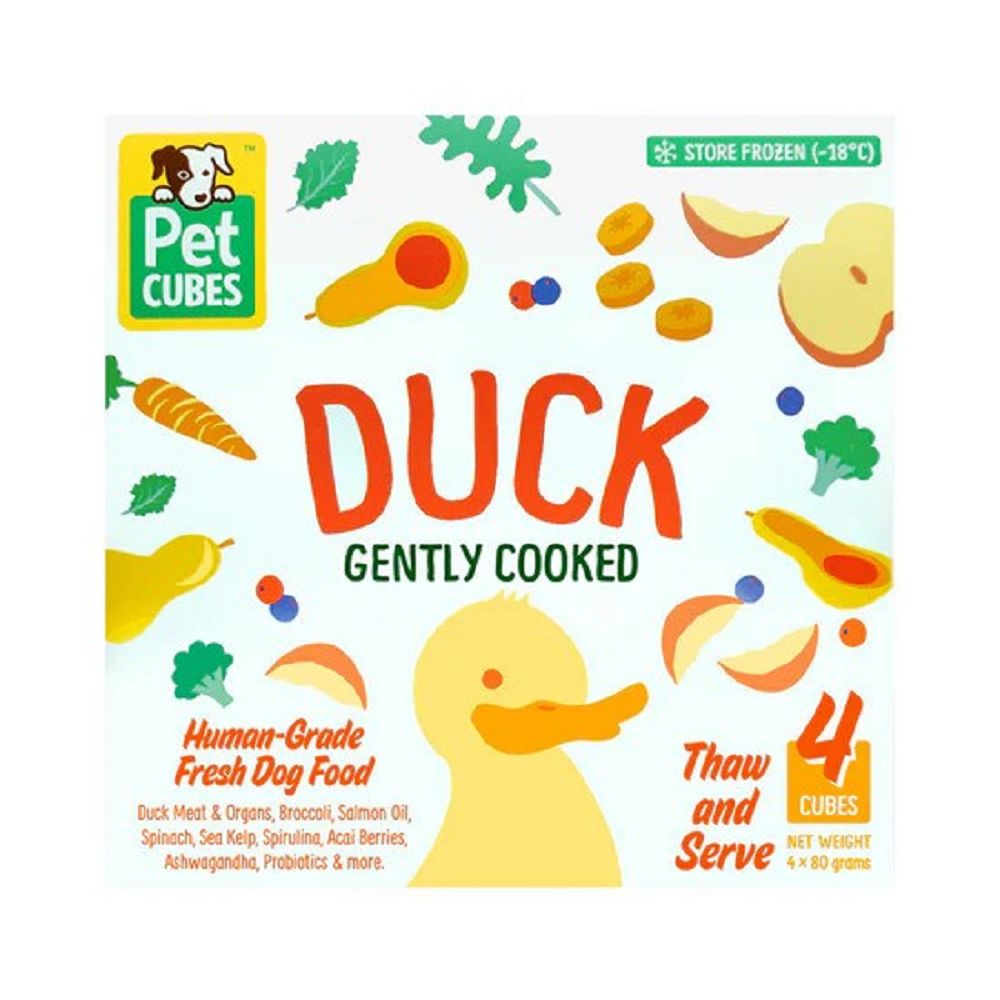 Premium Frozen Fresh Human-Grade Gently Cooked Duck Dog Food - High Protein Grain-Free Meal for Adult Dogs - Perfect for Sensitive Stomachs & Allergies (Great for Meal Prep & Training Treats)