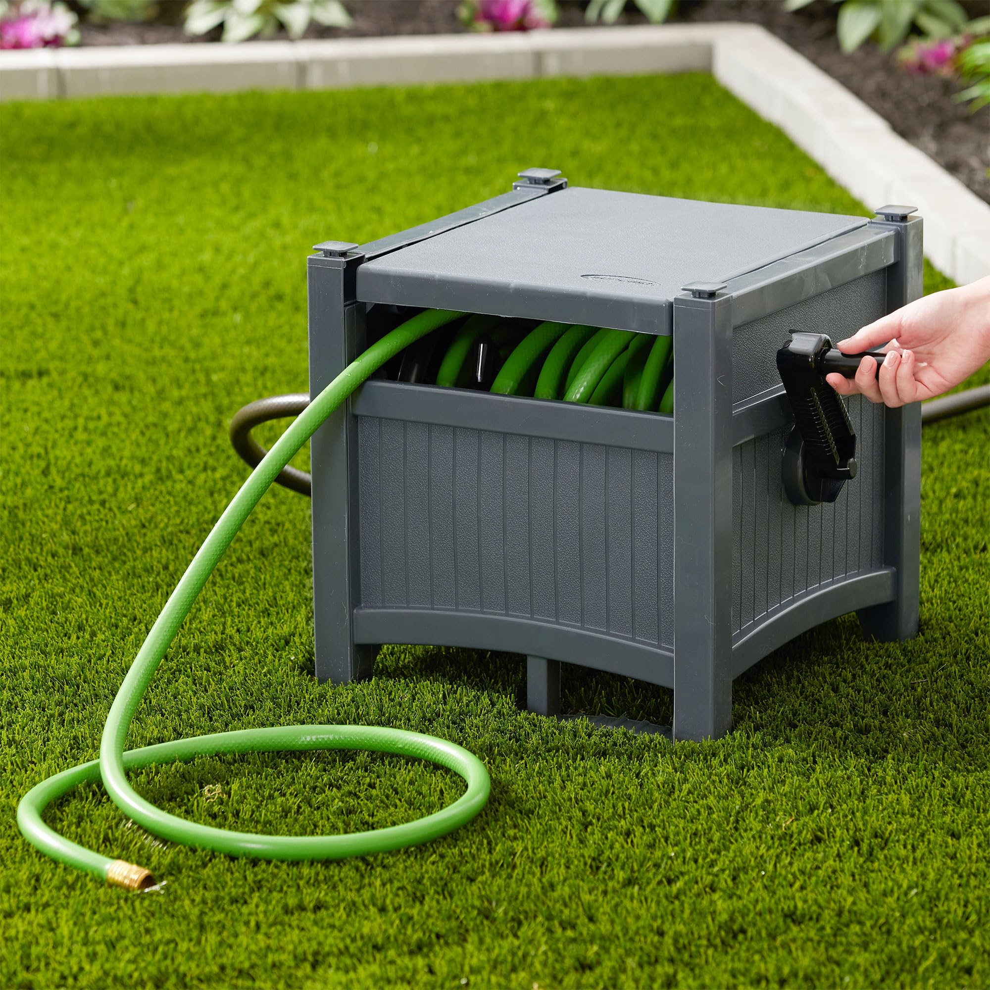 Suncast Hideaway Garden Hose Reel - 100' Capacity for 5/8