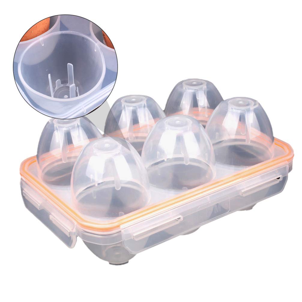 BESPORTBLE Silicone Egg Holder for Refrigerator - Portable Egg Storage Container with Lid, Kitchen Organizer for Fridge, Perfect for Camping, Picnic & Outdoor Use