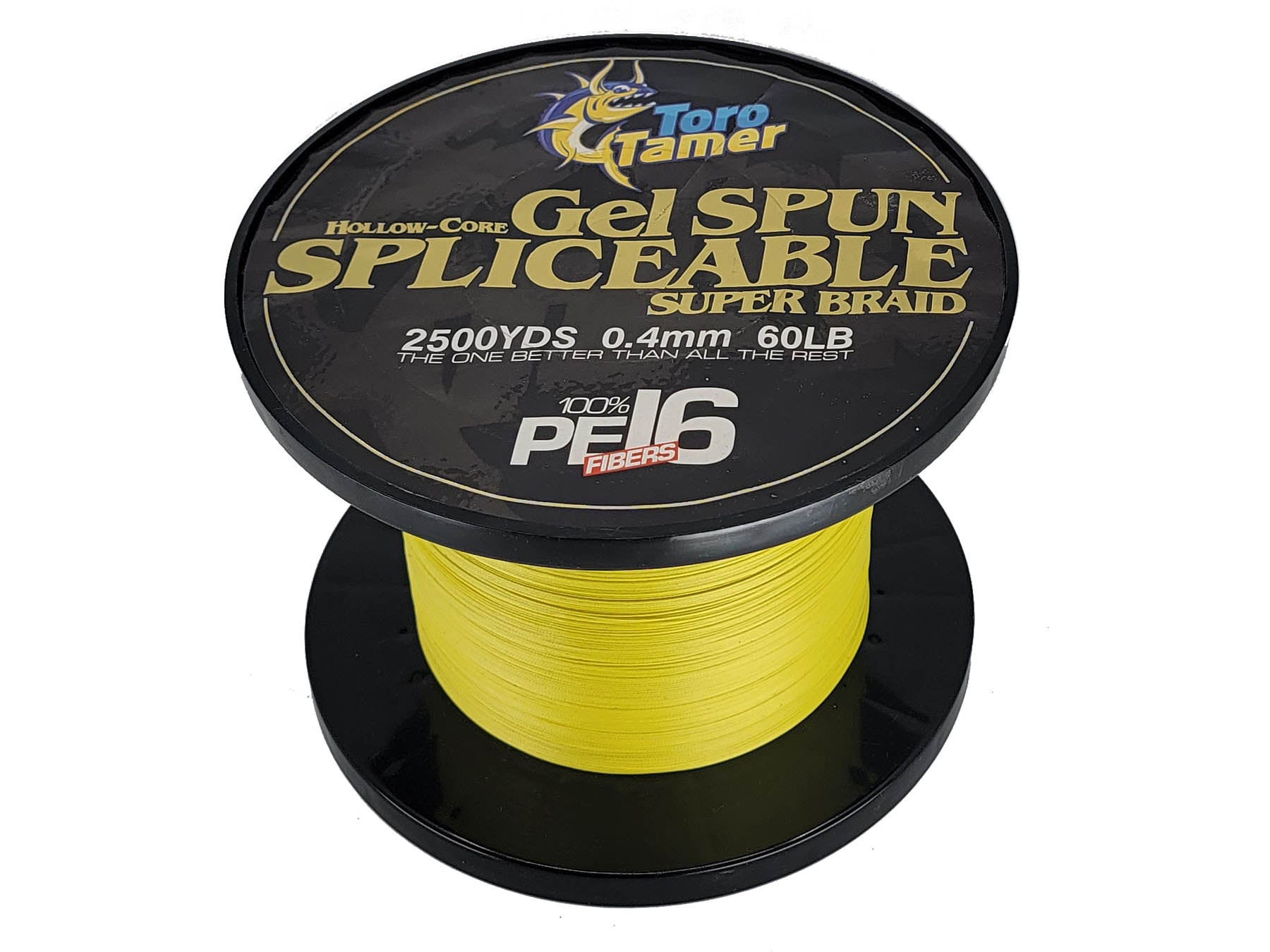 **Toro Tamer 16 Strand Hollow Braid Fishing Line - 2500 Yards - High Strength & Durability for Offshore & Big Game Fishing**    **使用场景:** Perfect for deep-sea fishing, trolling, and targeting large game fish like tuna, marlin, and swordfish.