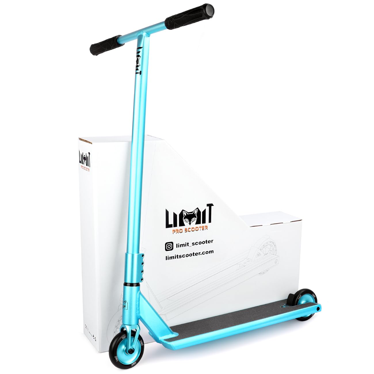 LMT71AZ Pro Street Scooter - Best Freestyle BMX Stunt Scooter for Tall Adults & Teens - Boxed Ends Design - Intermediate to Advanced Trick Riding - Perfect for Skate Parks, Street Stunts & Extreme Sports