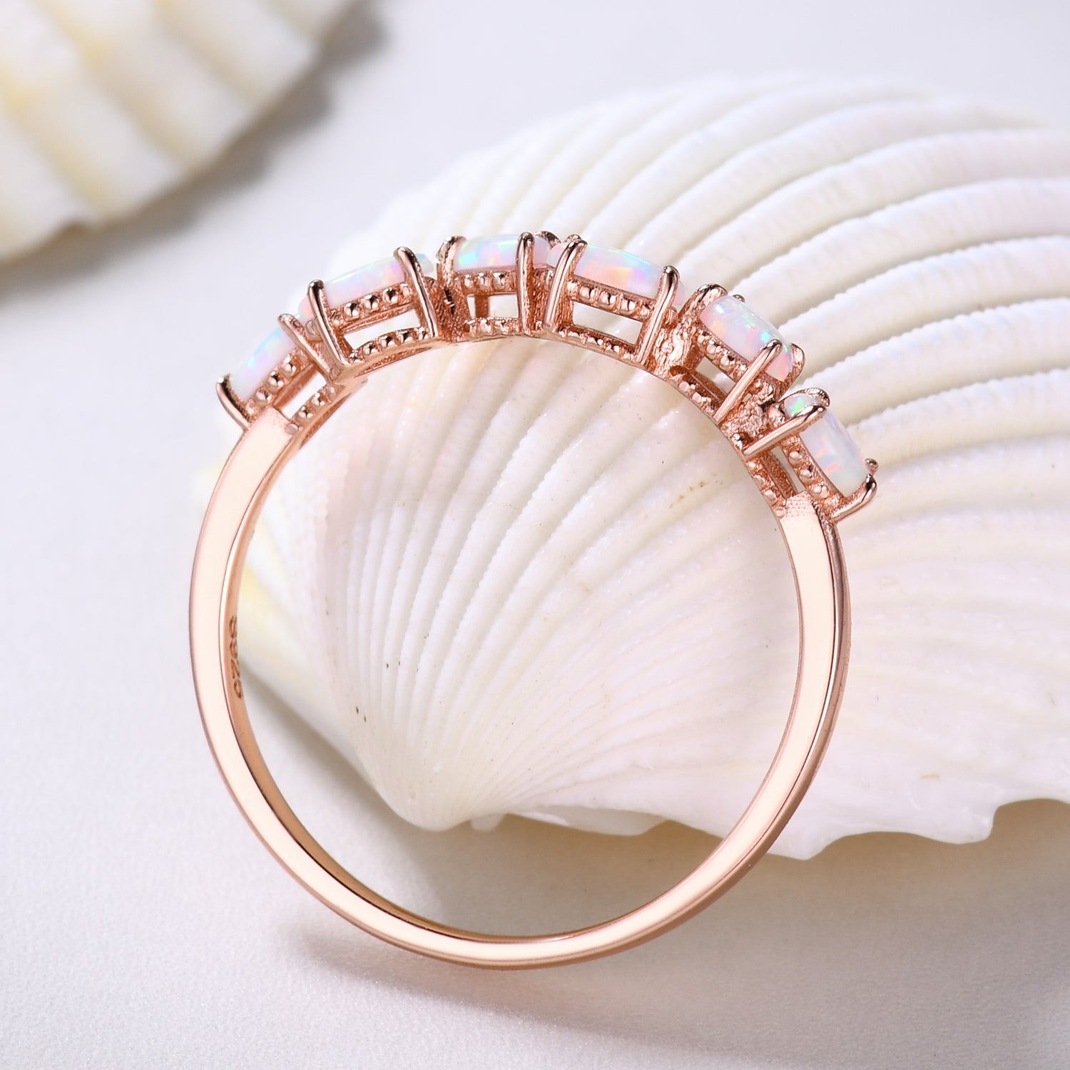 Exquisite Marquise Cut Opal Wedding Ring - Art Deco Style October Birthstone Jewelry for Women | Perfect for Engagement, Anniversary & Special Occasion Gifts
