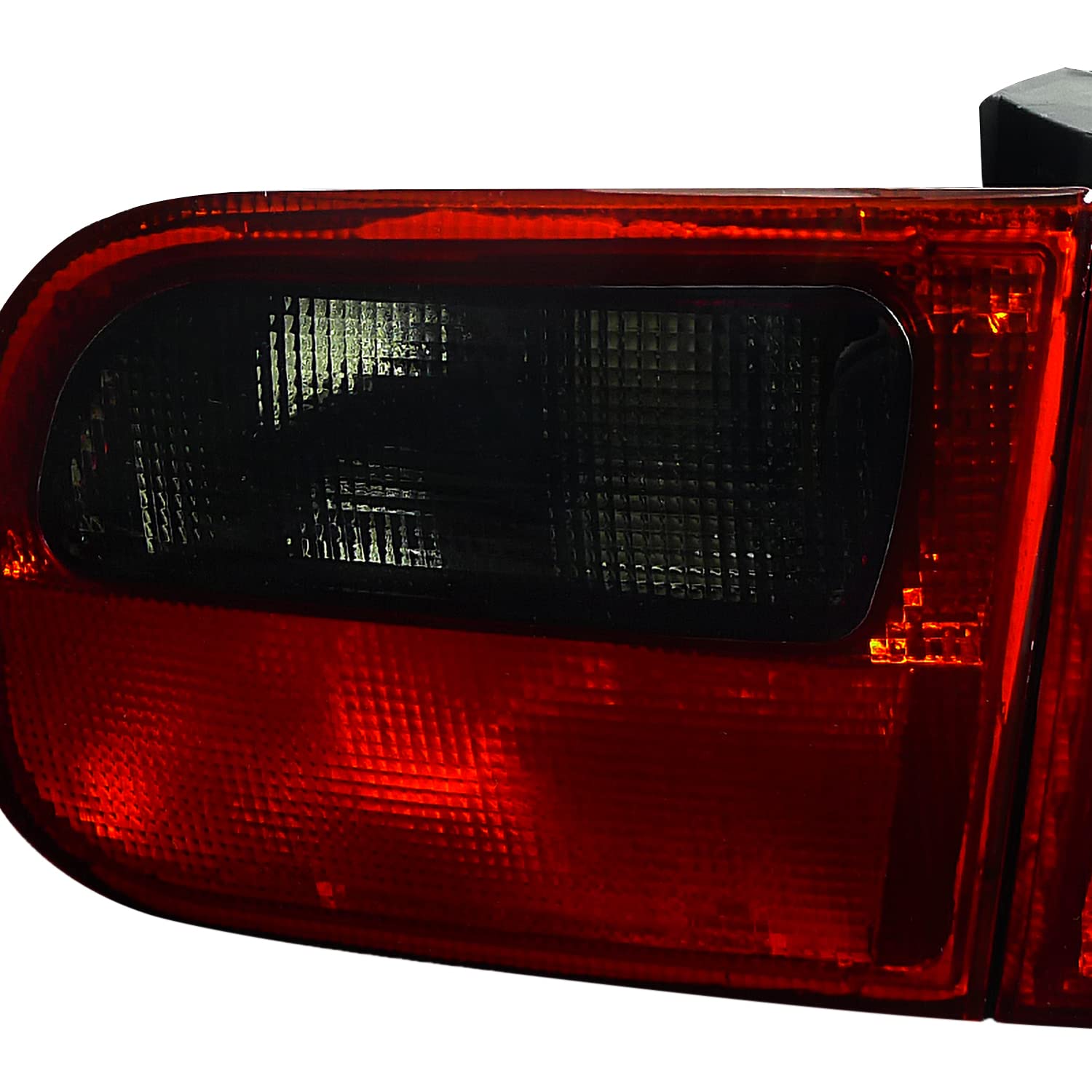 Spec-D Tuning Red Smoke Lens Tail Lights for 1992-1995 Honda Civic 3-Door Hatchback - Left & Right Pair Assembly | Stylish LED Brake Lights for Enhanced Visibility & Custom Look | Perfect for Night Driving & Car Shows