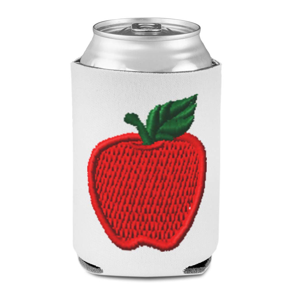 Red Apple Scuba Foam Can Sleeves - Insulated Beer & Drink Coolers for Parties, Camping, BBQs & Outdoor Events (6-Pack)