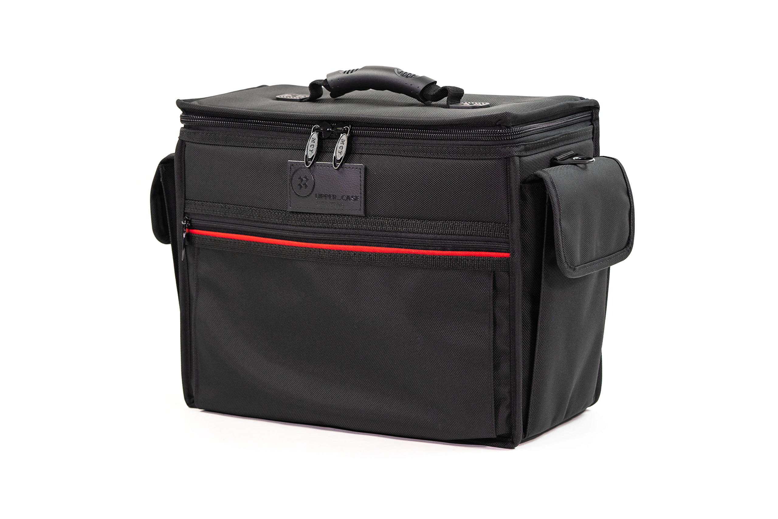 MCY Tournament Duo Gaming Bag for Nintendo Switch - Holds 8 Controllers, Adjustable Layout, ABS Hard Shell, Water Resistant (Black, 16x12x8) - Perfect for Travel, Tournaments & Gaming Events