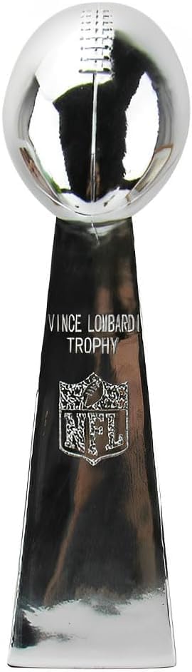 Fantasy Football League Trophy - 12.6 Inch Lombardi Replica Super Bowl Collectible - Perfect Gift for Rugby & NFL Fans - Home Office Desktop Decoration - Great for Game Room, Man Cave & Sports Bar Decor
