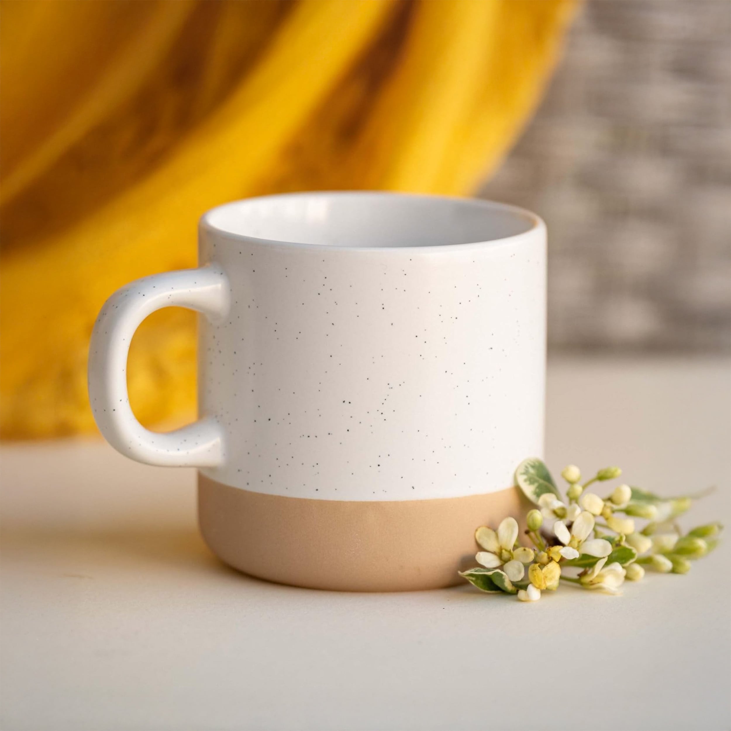Premium White Ceramic Coffee Mug - 12oz Durable Porcelain Cup for Hot & Cold Drinks - Perfect for Home, Office, or Gifts - Dishwasher & Microwave Safe