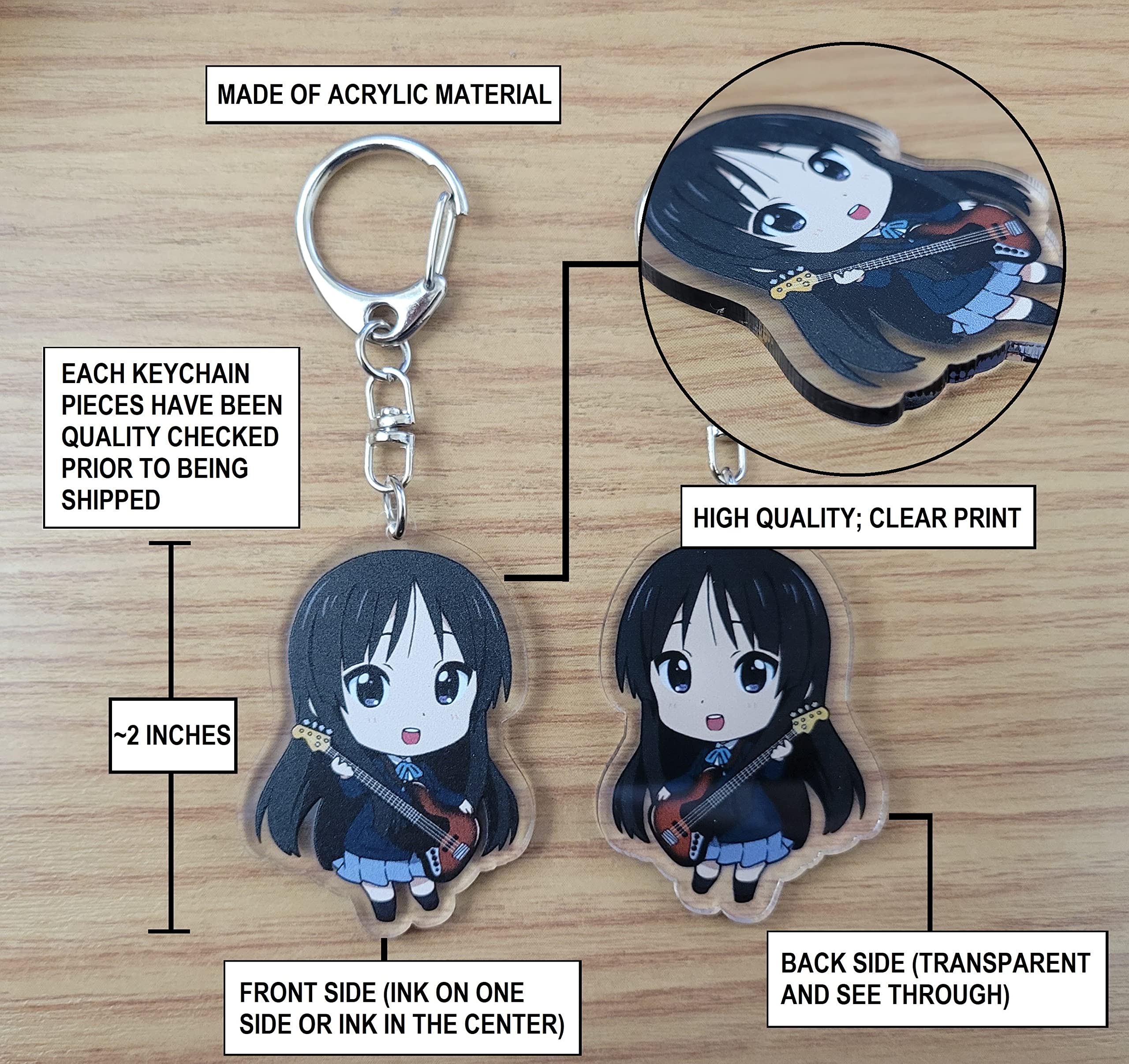 EBTY DREAMS Set of 3 Darling in the FranXX Acrylic Keychain - Zero Two, Ichigo, Hiro Anime Collectibles for Fans, Gifts, Backpacks & Cosplay Accessories