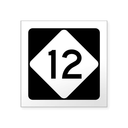 Clear - Highway 12, North Carolina Square Sticker 3 X 3
