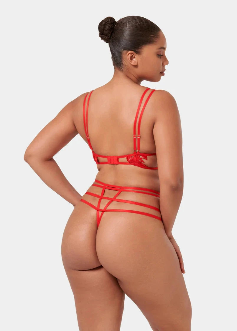 Ophelia Wired Body - Sexy Red Lingerie Set for Women | Valentine's Day Gift, Boudoir Photoshoot, Romantic Nightwear