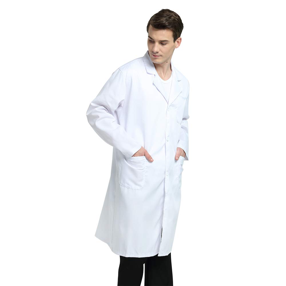 TopTie Unisex Scrubs Lab Coat - Professional Doctor Uniform & Medical Workwear with Long Sleeves - Perfect for Hospitals, Clinics & Healthcare Professionals