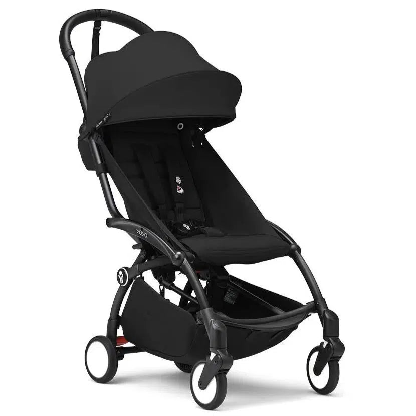 Stokke YOYO 3 Lightweight Baby Stroller for Ages 6+ Months - Black Frame & Black Fabric - Compact Foldable Travel Stroller for Airplanes, City Walks & Everyday Use