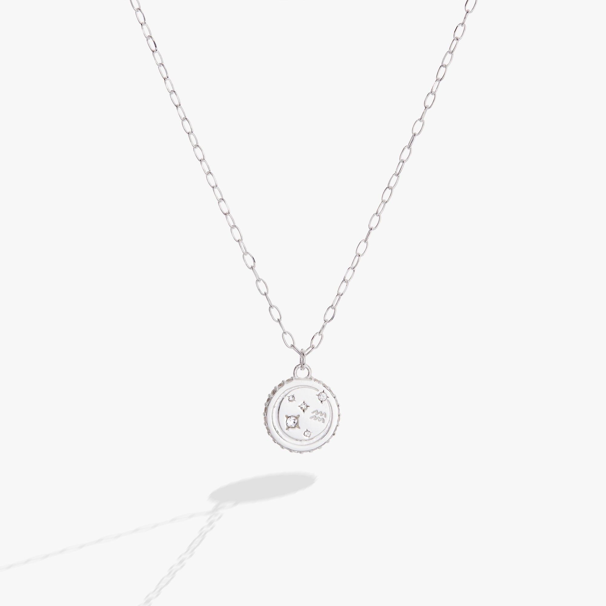Aquarius Zodiac Necklace - Sterling Silver Zodiac Pendant for Women - Perfect Gift for Birthday, Anniversary & Valentine's Day - Elegant Jewelry for Everyday Wear & Special Occasions