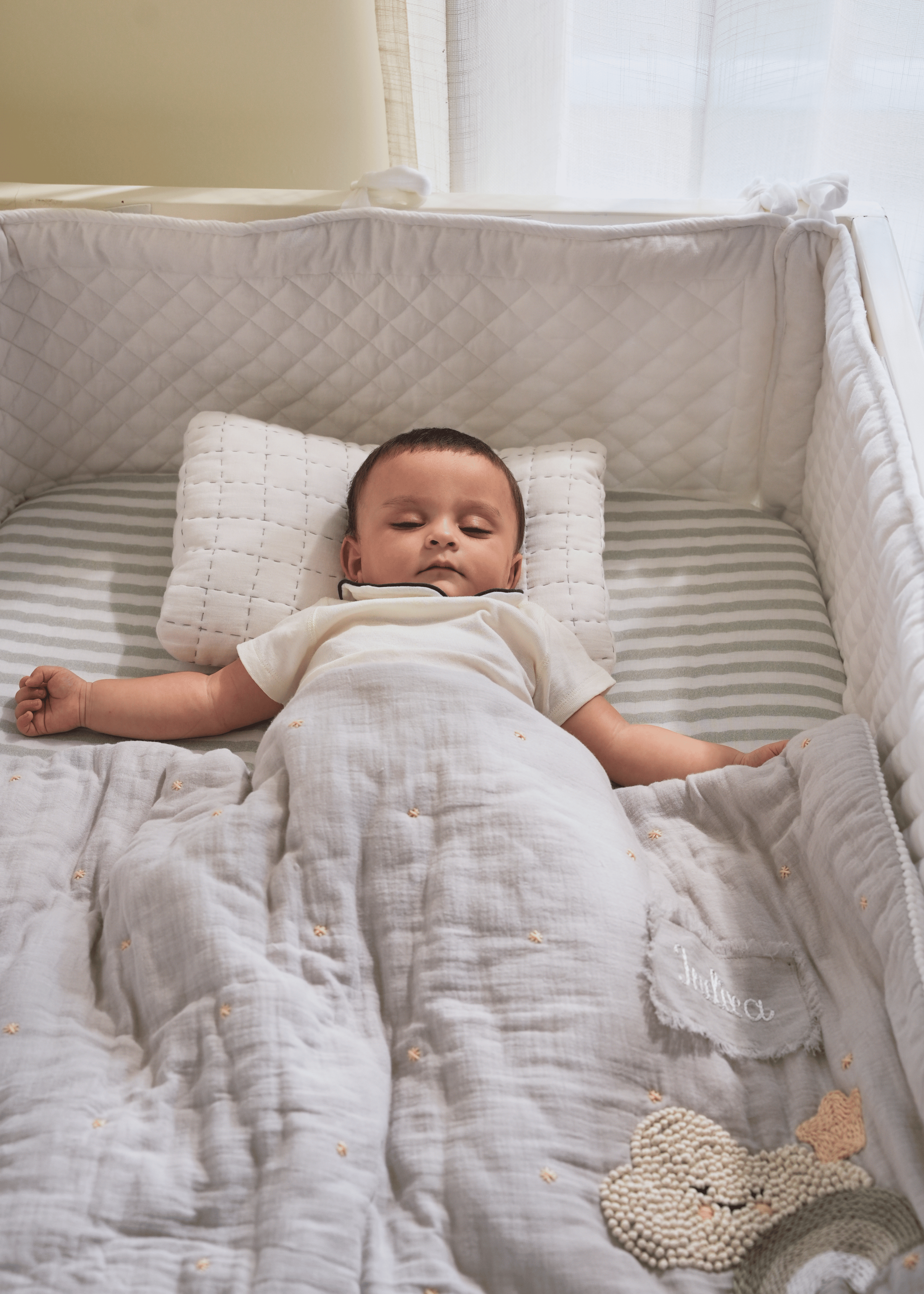 Starry Nights Baby Pillow - Soft & Breathable Infant Head Support for Safe Sleep, Newborn to Toddler - Perfect for Cribs, Strollers & Travel (Blue Galaxy Design)