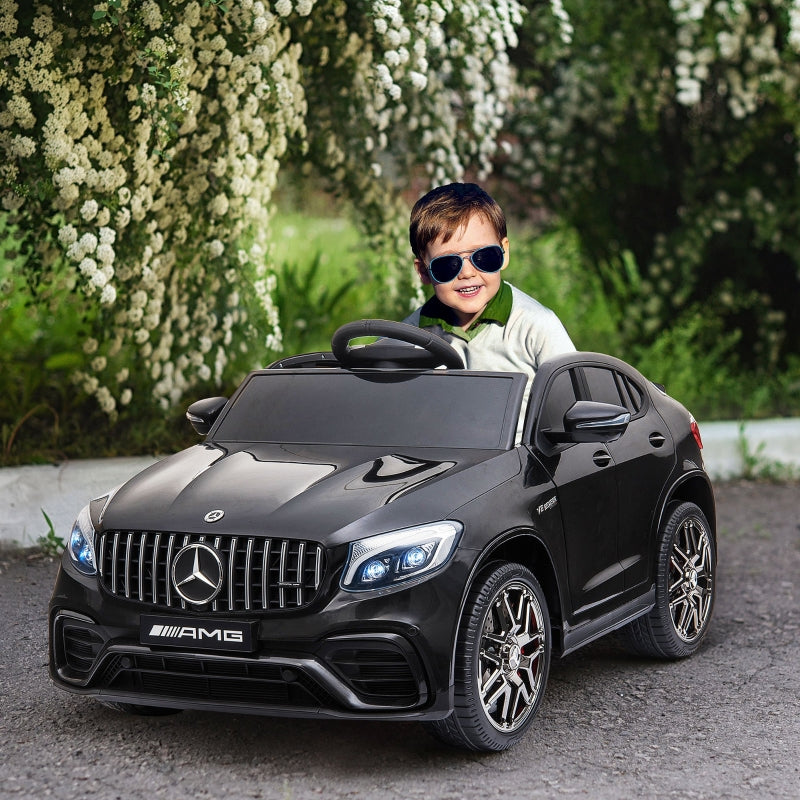 Mercedes Benz AMG 12V Kids Ride On Car - Black Electric Toy Vehicle for Boys & Girls | Outdoor Play, Birthday Gift, Pretend Driving Fun