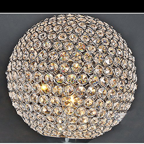 Crystal Round Floor Lamp - Modern LED Standing Light for Living Room, Bedroom, Study & Restaurant - Elegant Home Decor Lighting for Ambient & Task Use
