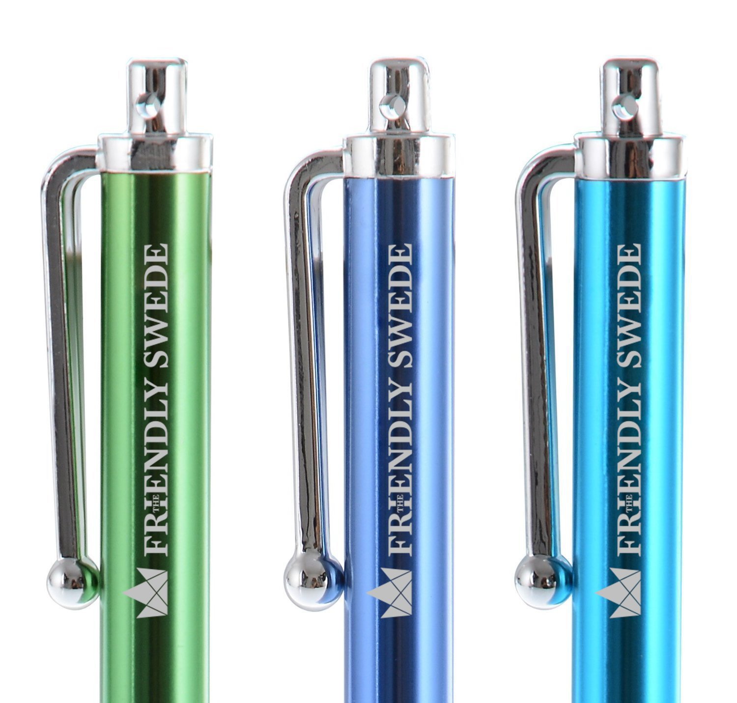 Friendly Swede Stylus Pen 6-Pack for iPad, iPhone, Android - Touchscreen Use & Gaming