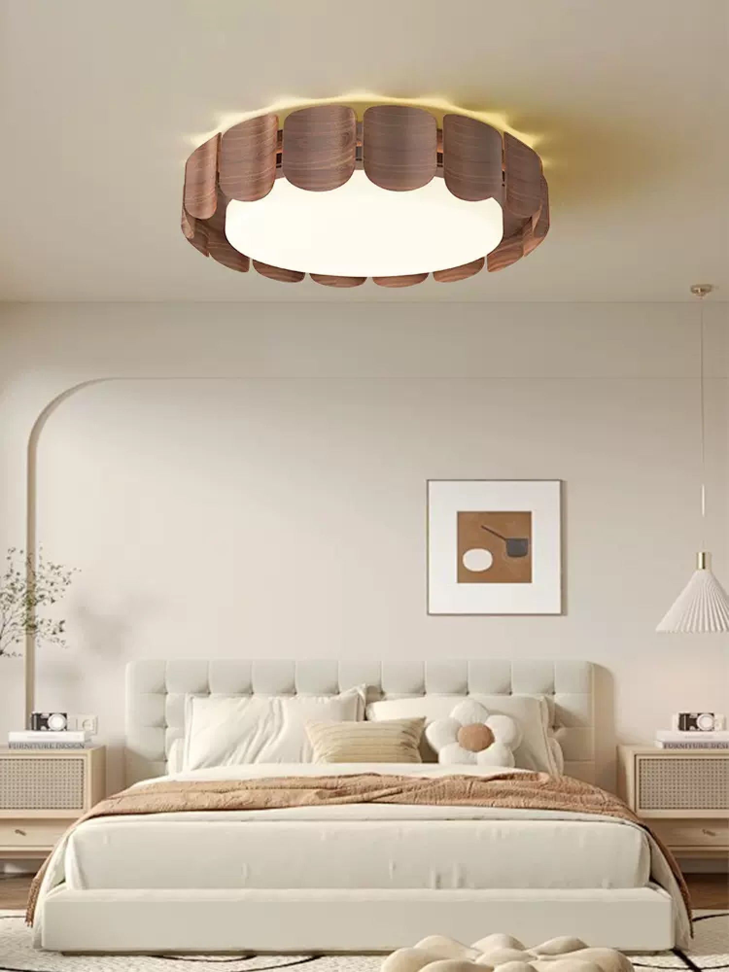 Cascadia Flare Ceiling Light - Modern LED Flush Mount Fixture for Bedroom, Kitchen, Hallway - Dimmable Bright Lighting for Home & Office Decor