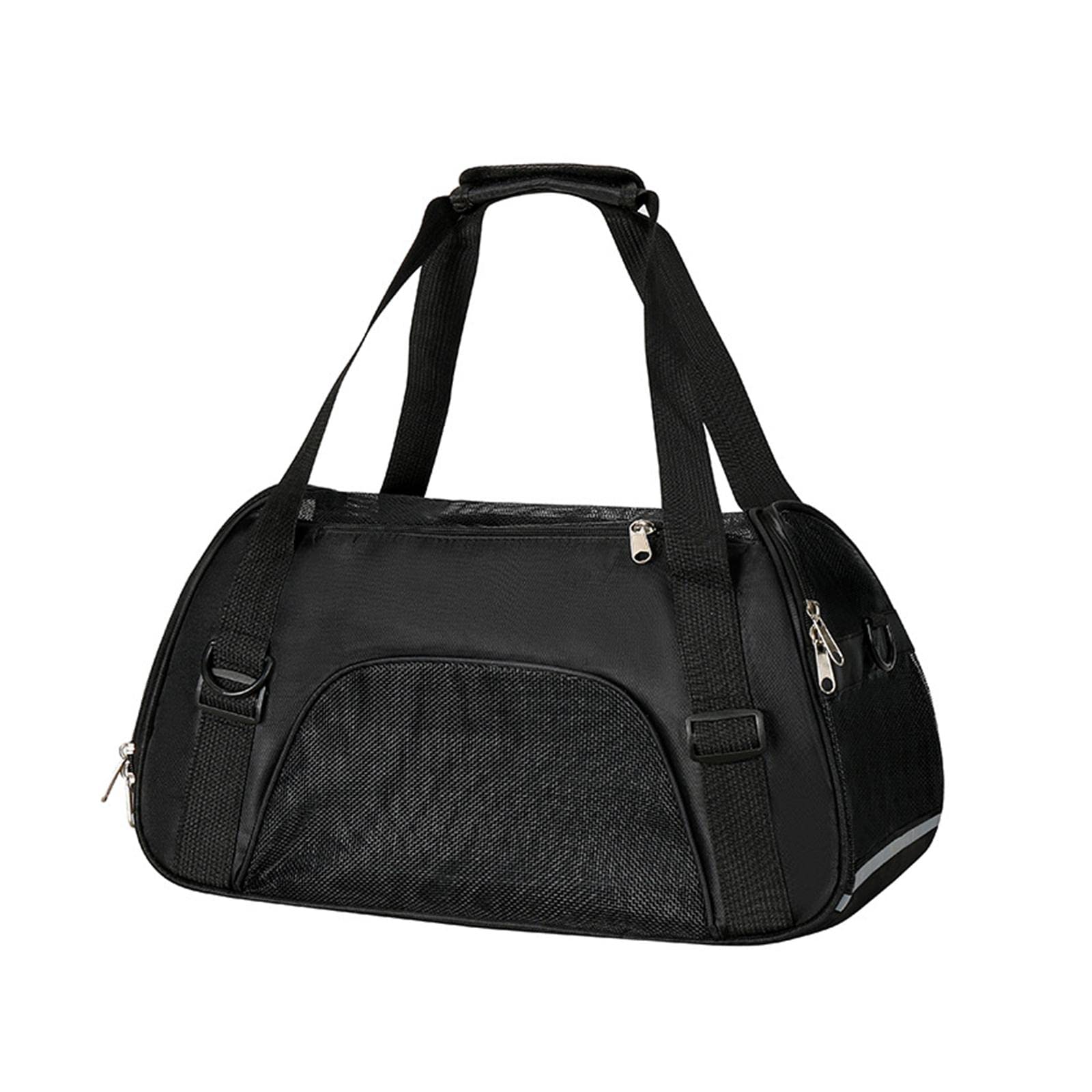 Enakshi Fashion Pet Carrier Bag - Adjustable Shoulder Strap, Breathable Mesh, Portable Small Black | Dog & Cat Carrier Tote | Travel, Vet Visits, Outdoor Adventures