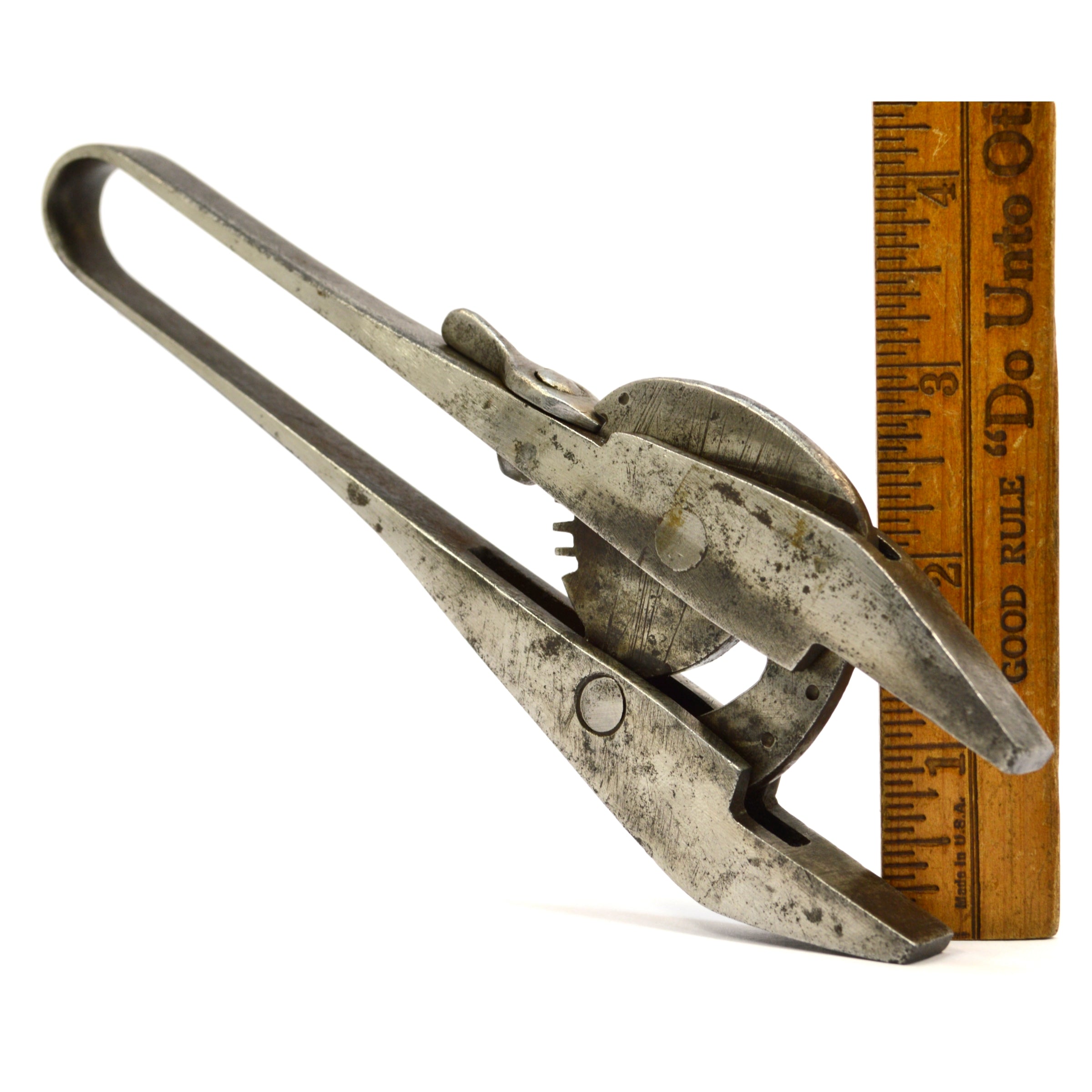 Vintage Adjustable Nut Wrench with Pivot Quick Adjust & Gear Wedge Lock - Rare Antique Tool for Collectors, DIY Projects, and Mechanical Repairs