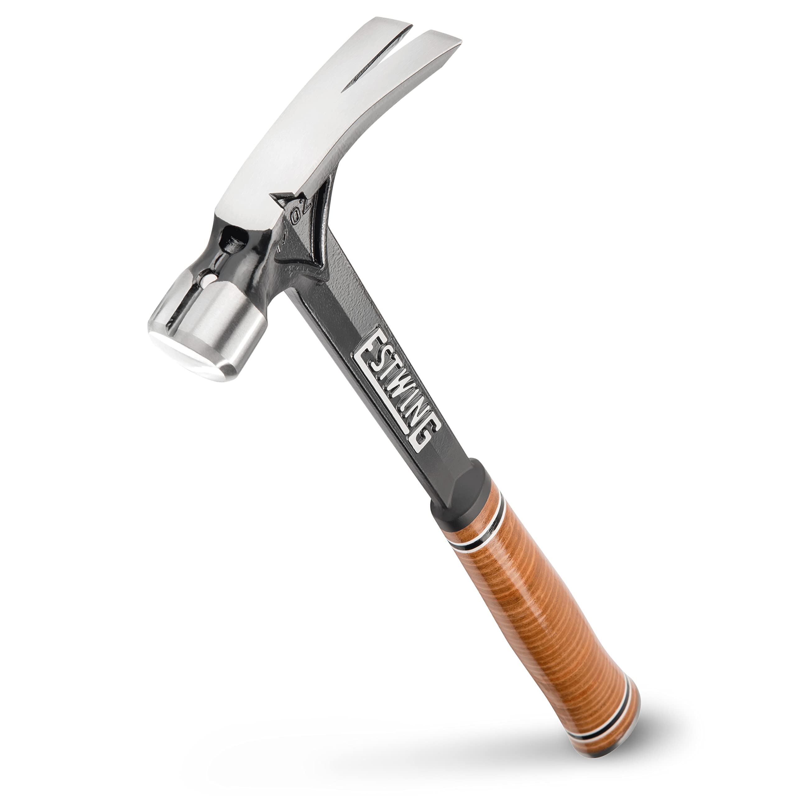 ESTWING E19S 19 oz Ultra Series Smooth Face Framing Hammer with Genuine Leather Grip - Professional Rip Claw Hammer for Carpentry, Construction & DIY Projects - Perfect for Framing, Roofing and Woodworking