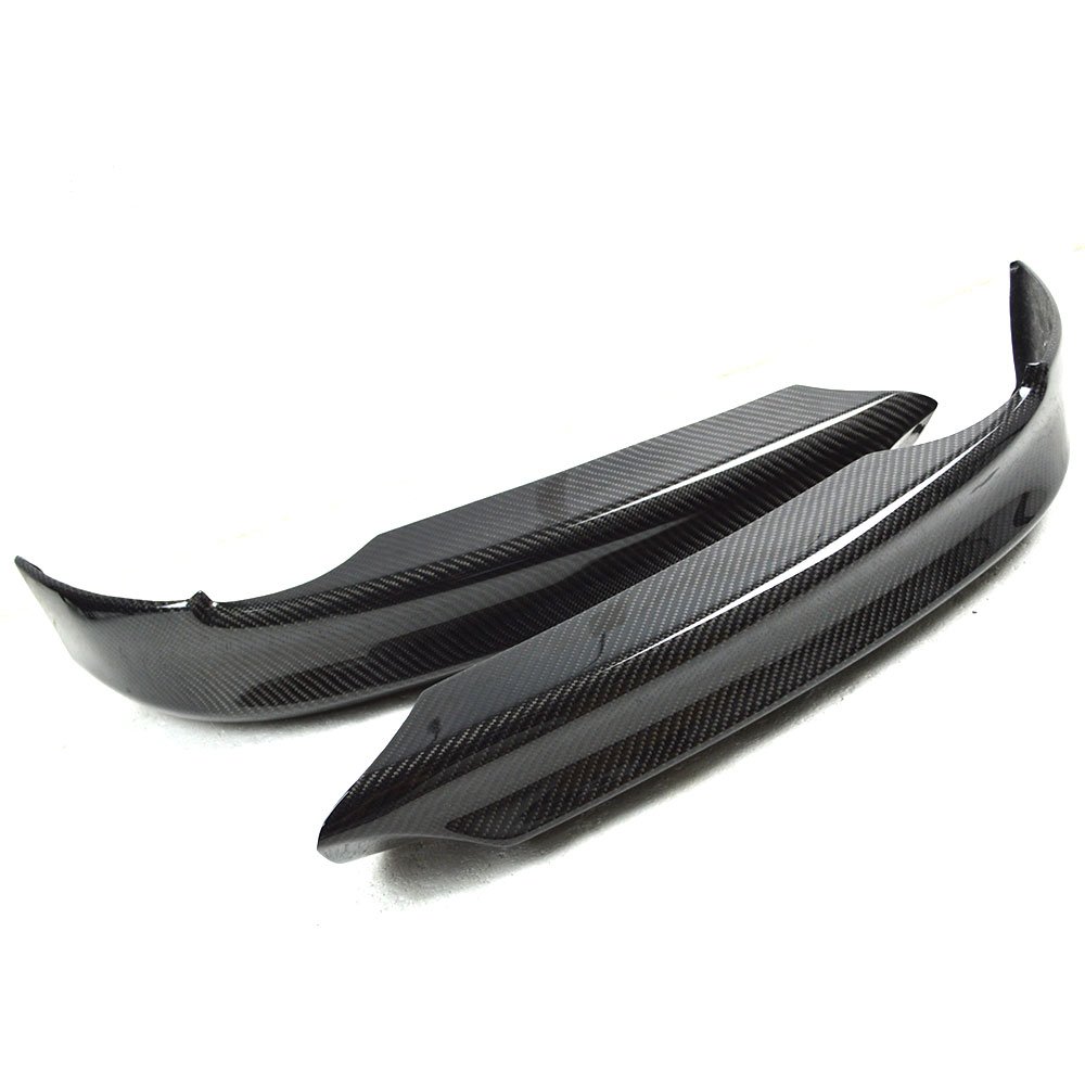 IKON MOTORSPORTS Carbon Fiber Front Splitter Lip for 2005-2008 BMW 3 Series E90 | Factory Style CF Splitter | Enhances Aerodynamics & Sporty Look | Perfect for Car Enthusiasts & Performance Upgrades