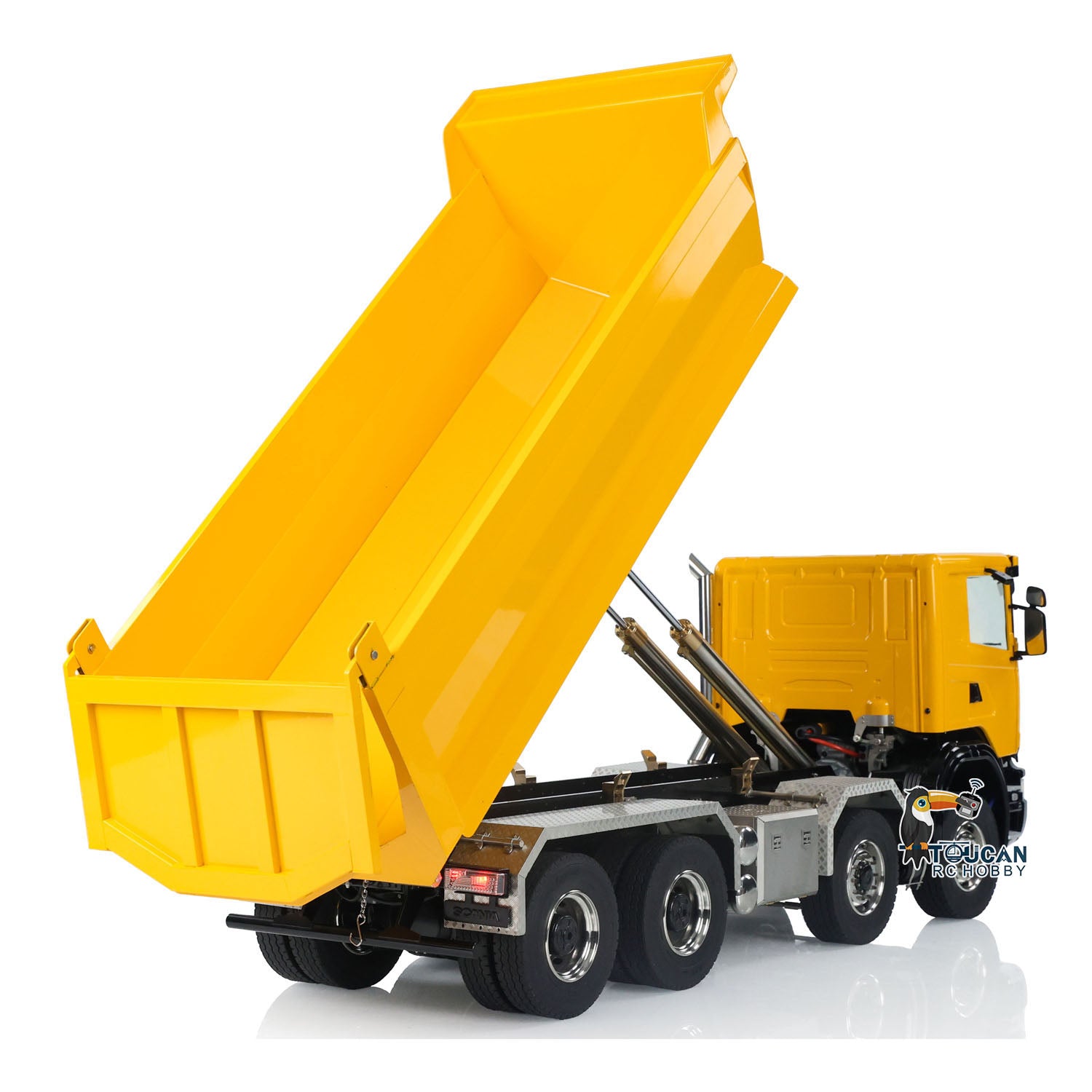 1/14 Scale Metal Remote Control Hydraulic Dump Truck - 8x8 RC Construction Vehicle with Differential & Full Tipper Function - Perfect for Construction Site Play, Collectors & RC Hobbyists