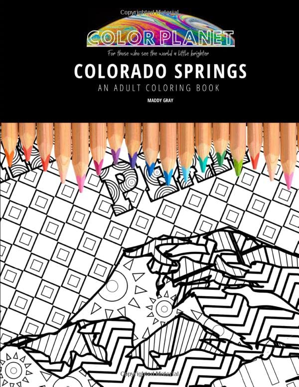 Colorado Springs Adult Coloring Book - Stress Relief & Relaxation for Adults | Perfect for Meditation, Art Therapy & Home Decor