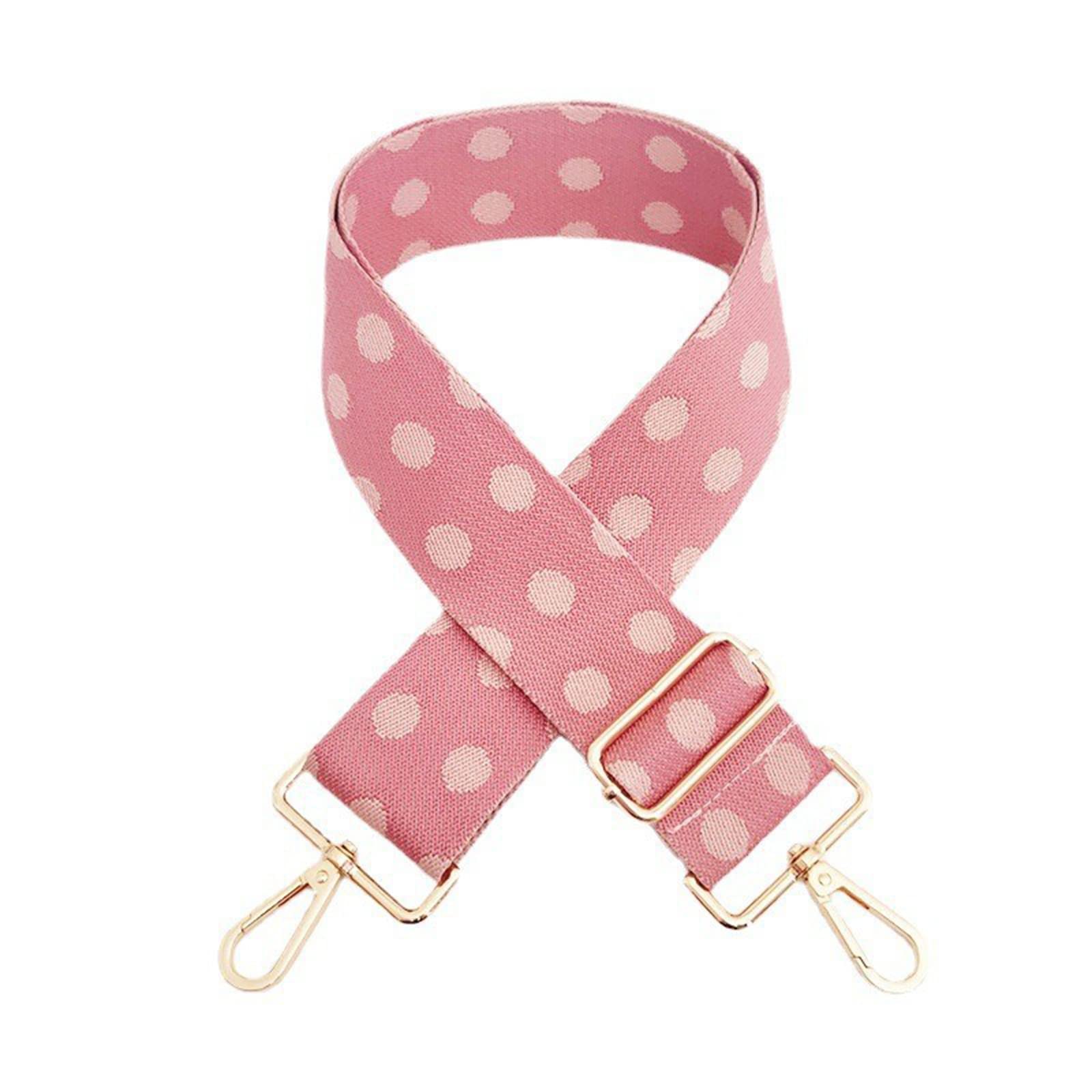 LOHGOU Adjustable Wide Crossbody Purse Strap Replacement - Polka Dot Handbag Strap Extender for Women | Perfect for Shoulder Bags, Totes & Boho Fashion Accessories